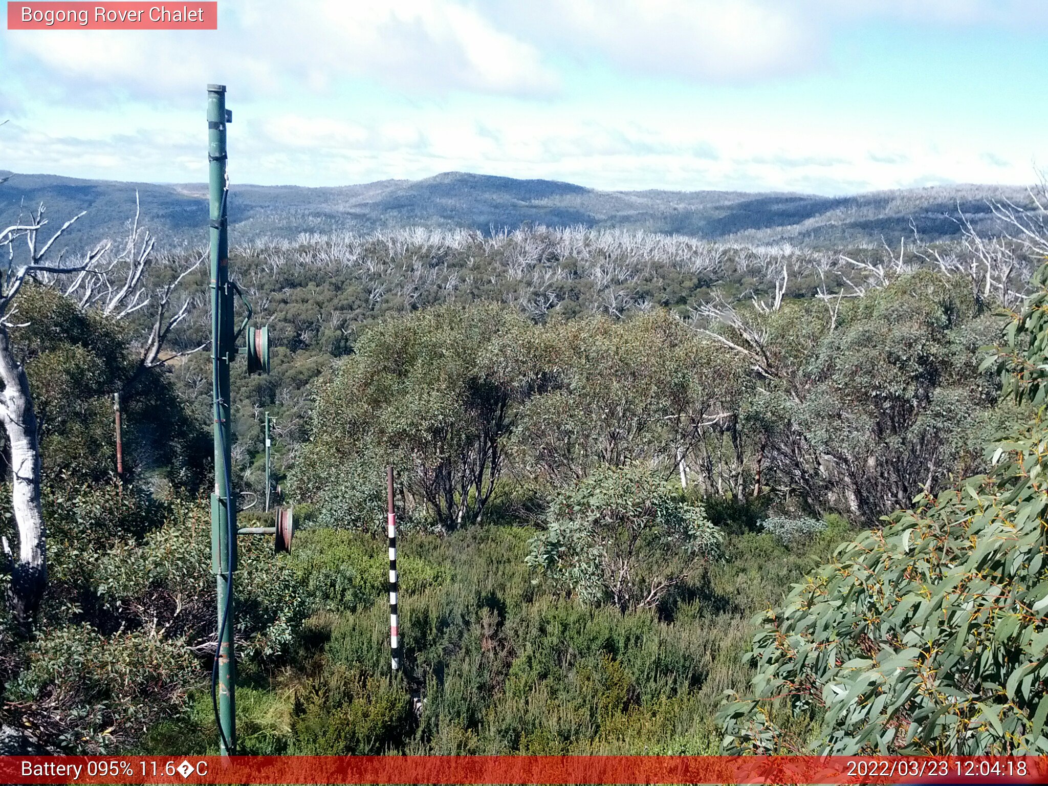 Bogong Web Cam 12:04pm Wednesday 23rd of March 2022