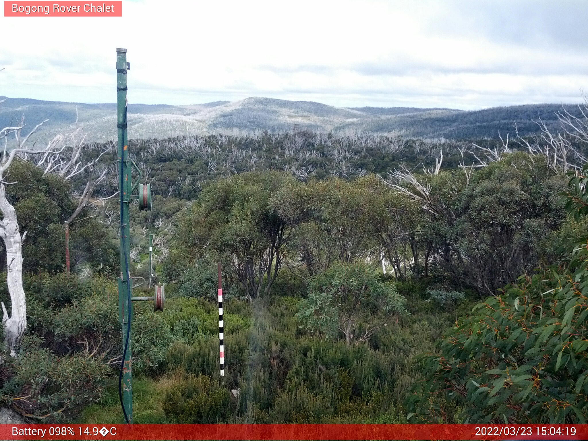 Bogong Web Cam 3:04pm Wednesday 23rd of March 2022