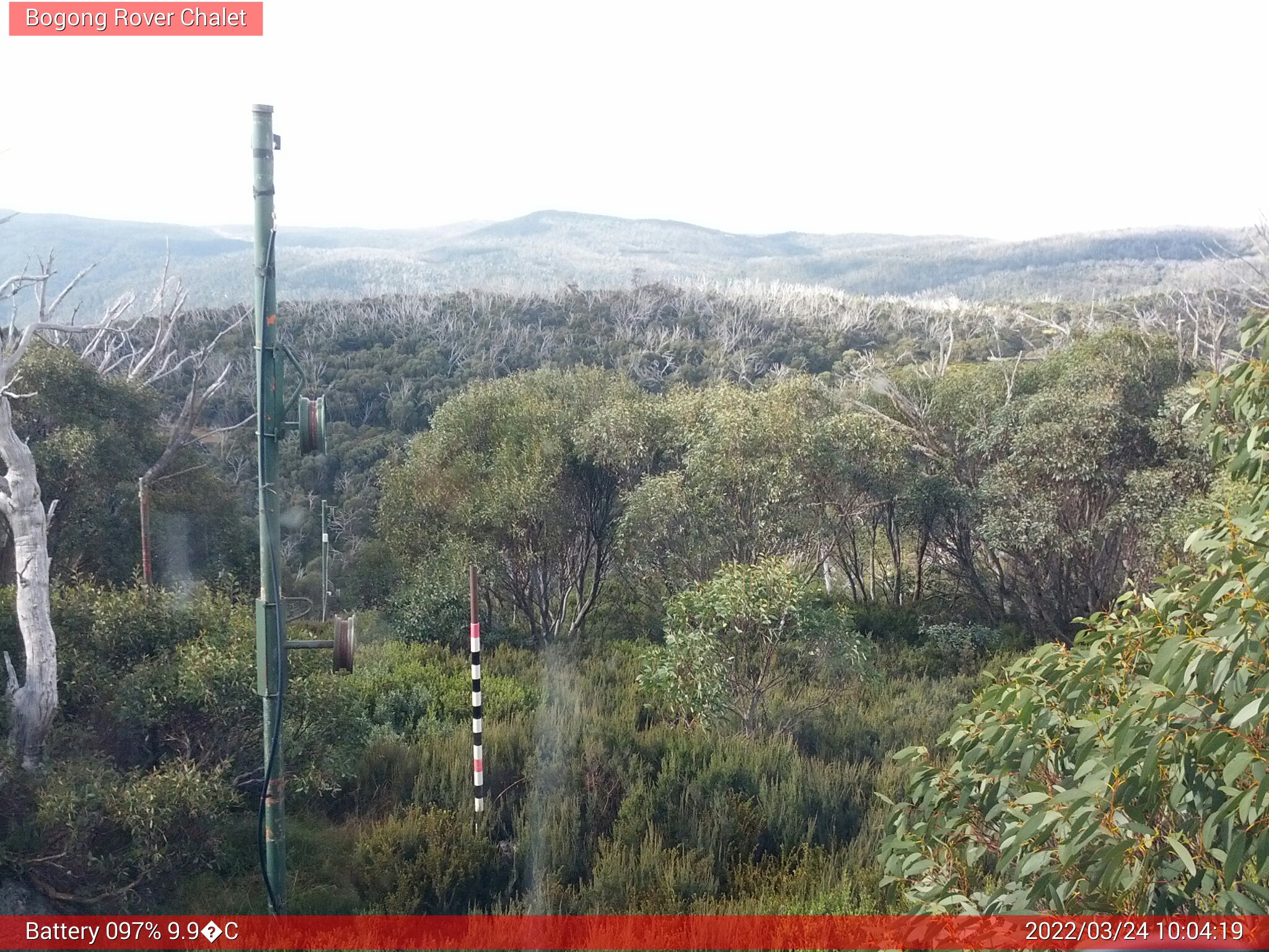 Bogong Web Cam 10:04am Thursday 24th of March 2022