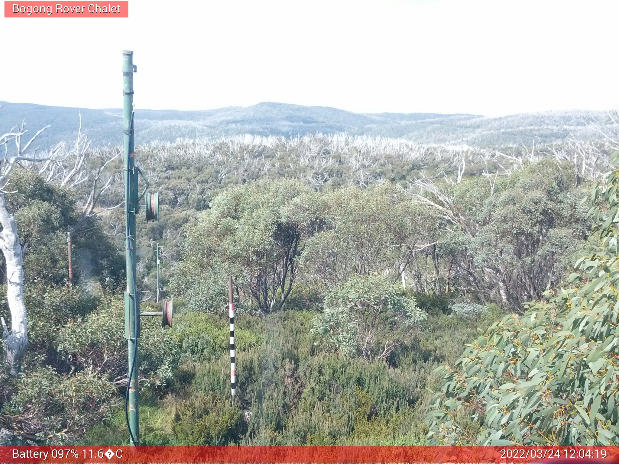 Bogong Web Cam 12:04pm Thursday 24th of March 2022