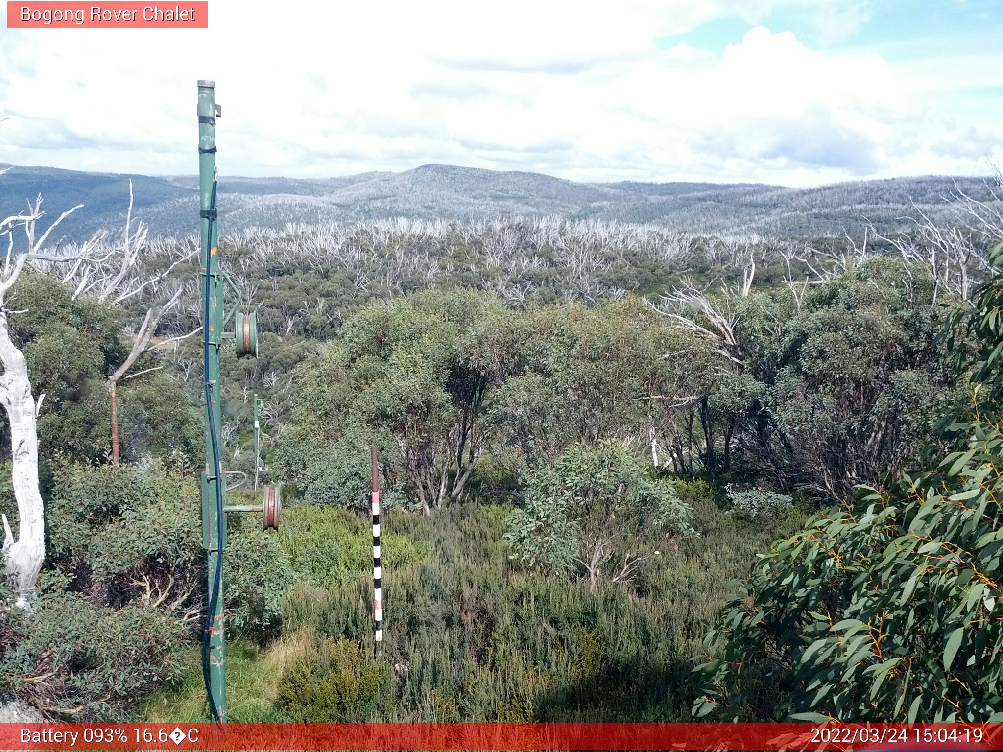 Bogong Web Cam 3:04pm Thursday 24th of March 2022