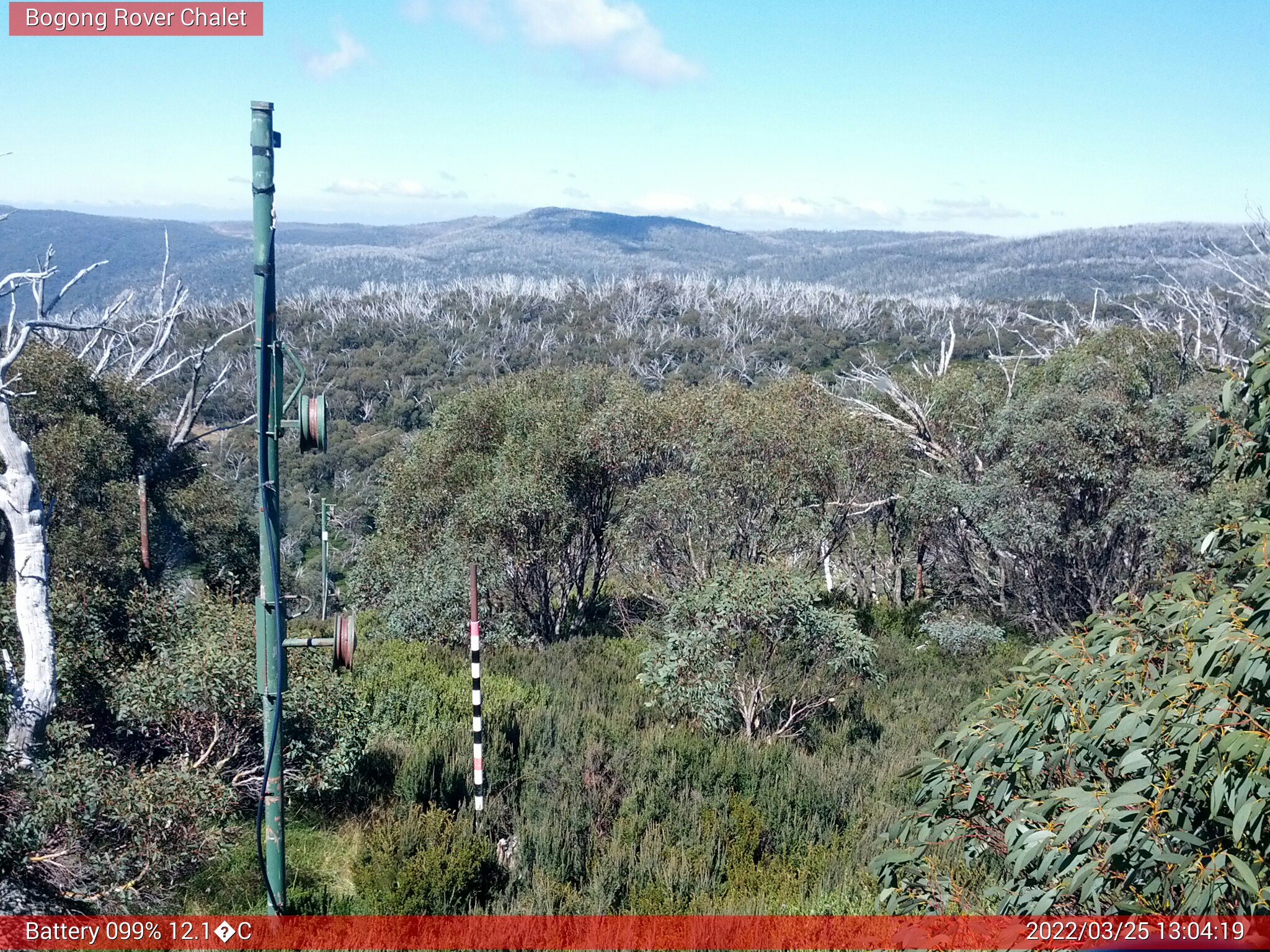 Bogong Web Cam 1:04pm Friday 25th of March 2022