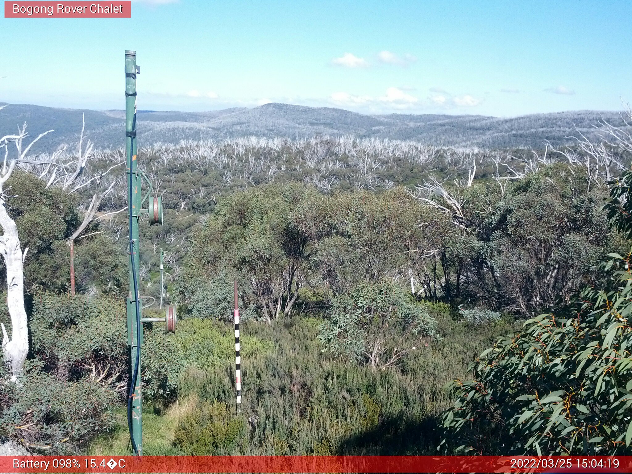 Bogong Web Cam 3:04pm Friday 25th of March 2022