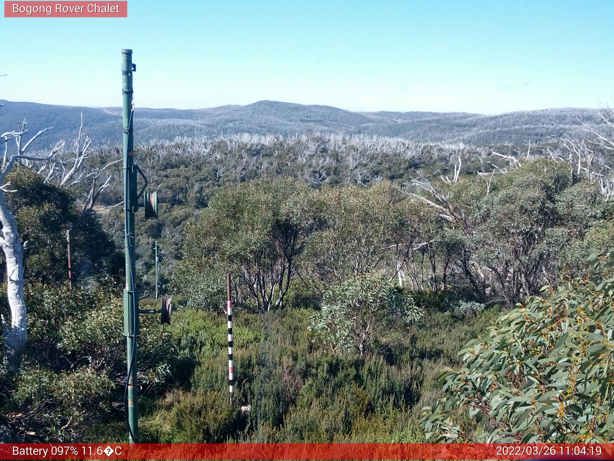 Bogong Web Cam 11:04am Saturday 26th of March 2022