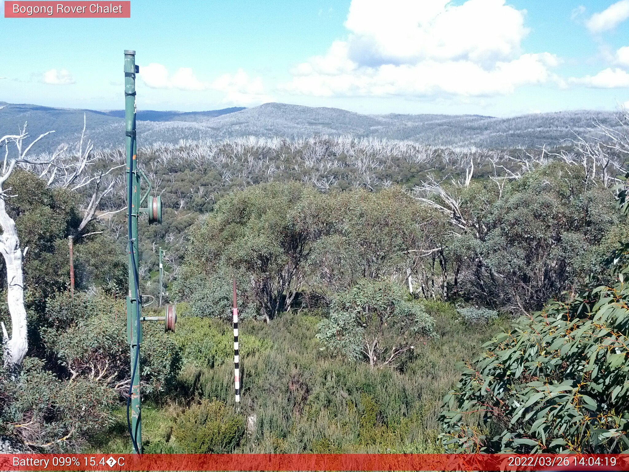 Bogong Web Cam 2:04pm Saturday 26th of March 2022