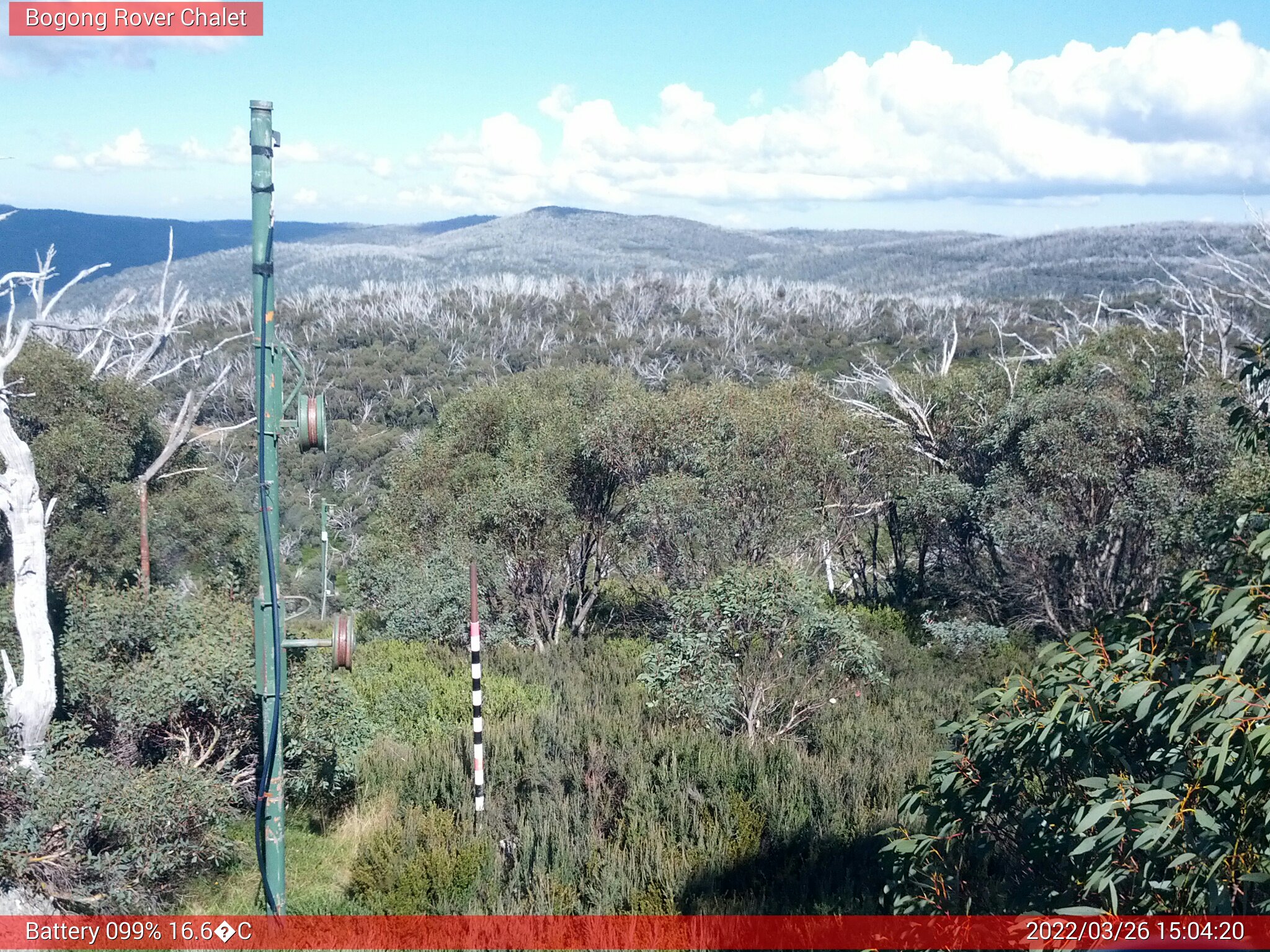 Bogong Web Cam 3:04pm Saturday 26th of March 2022