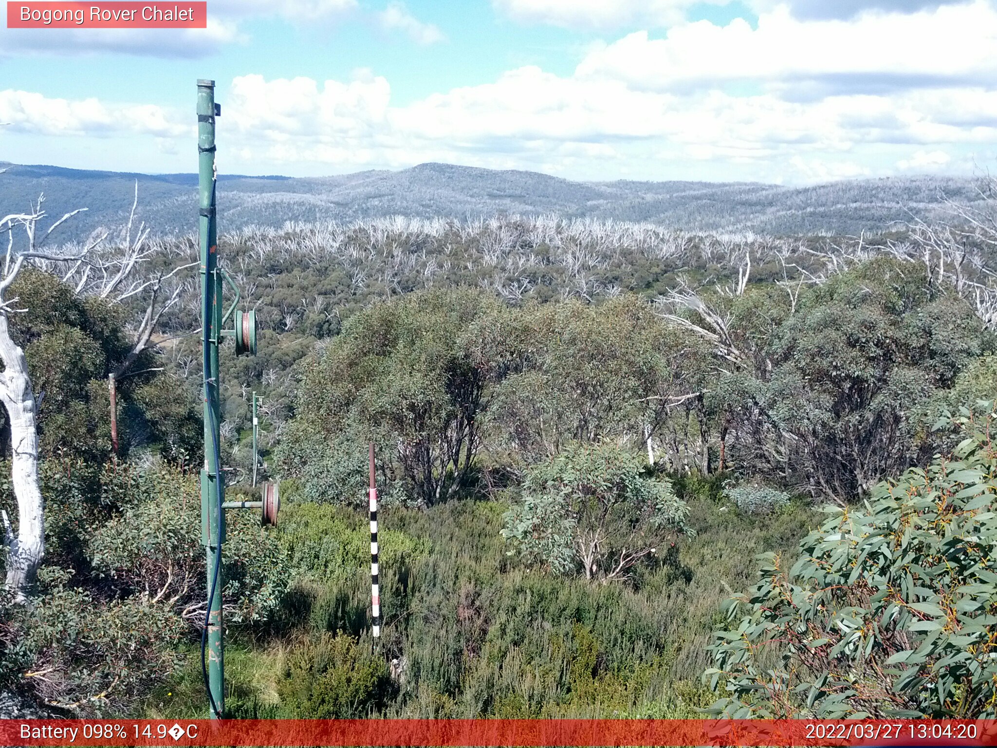 Bogong Web Cam 1:04pm Sunday 27th of March 2022