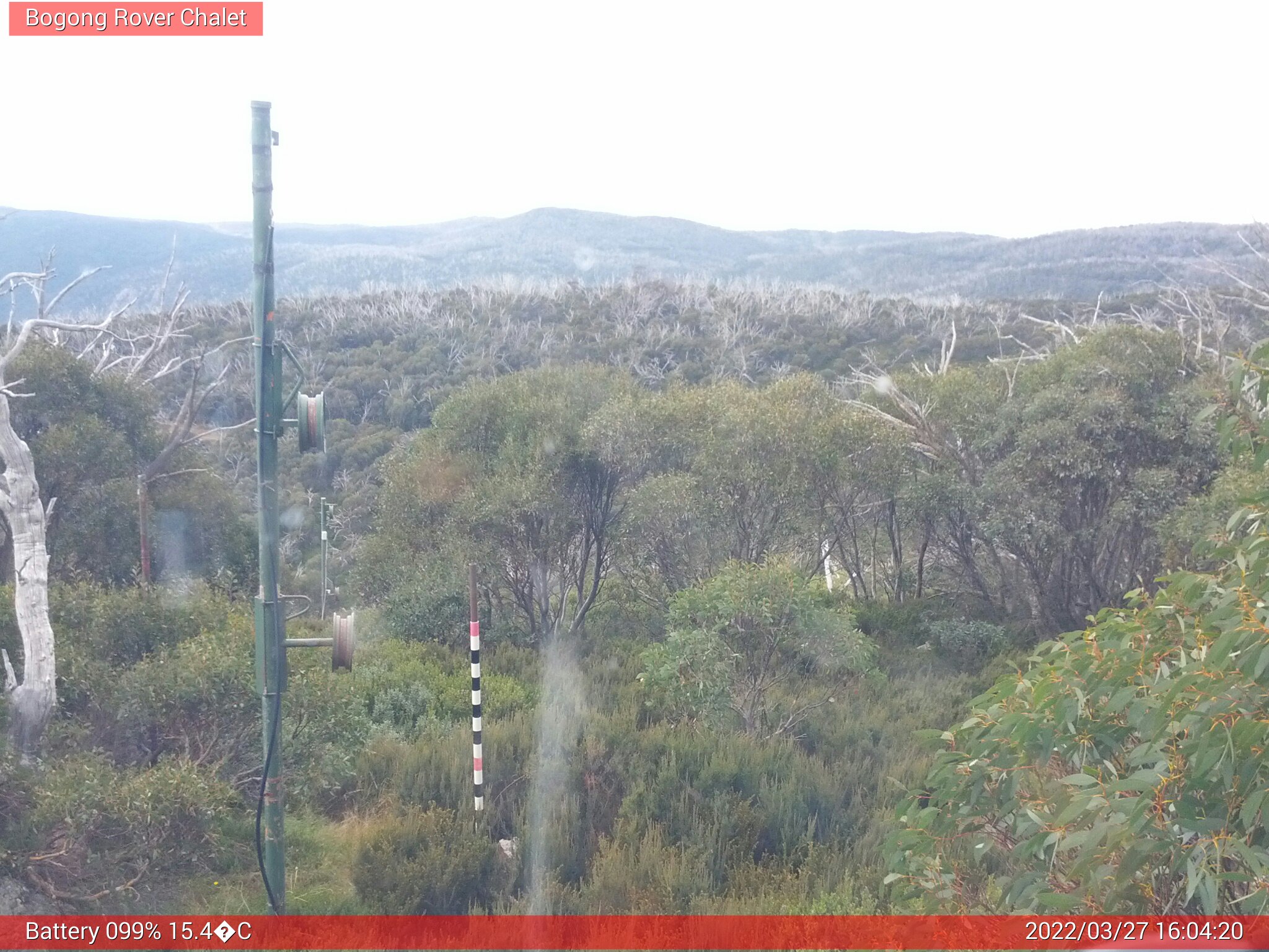 Bogong Web Cam 4:04pm Sunday 27th of March 2022