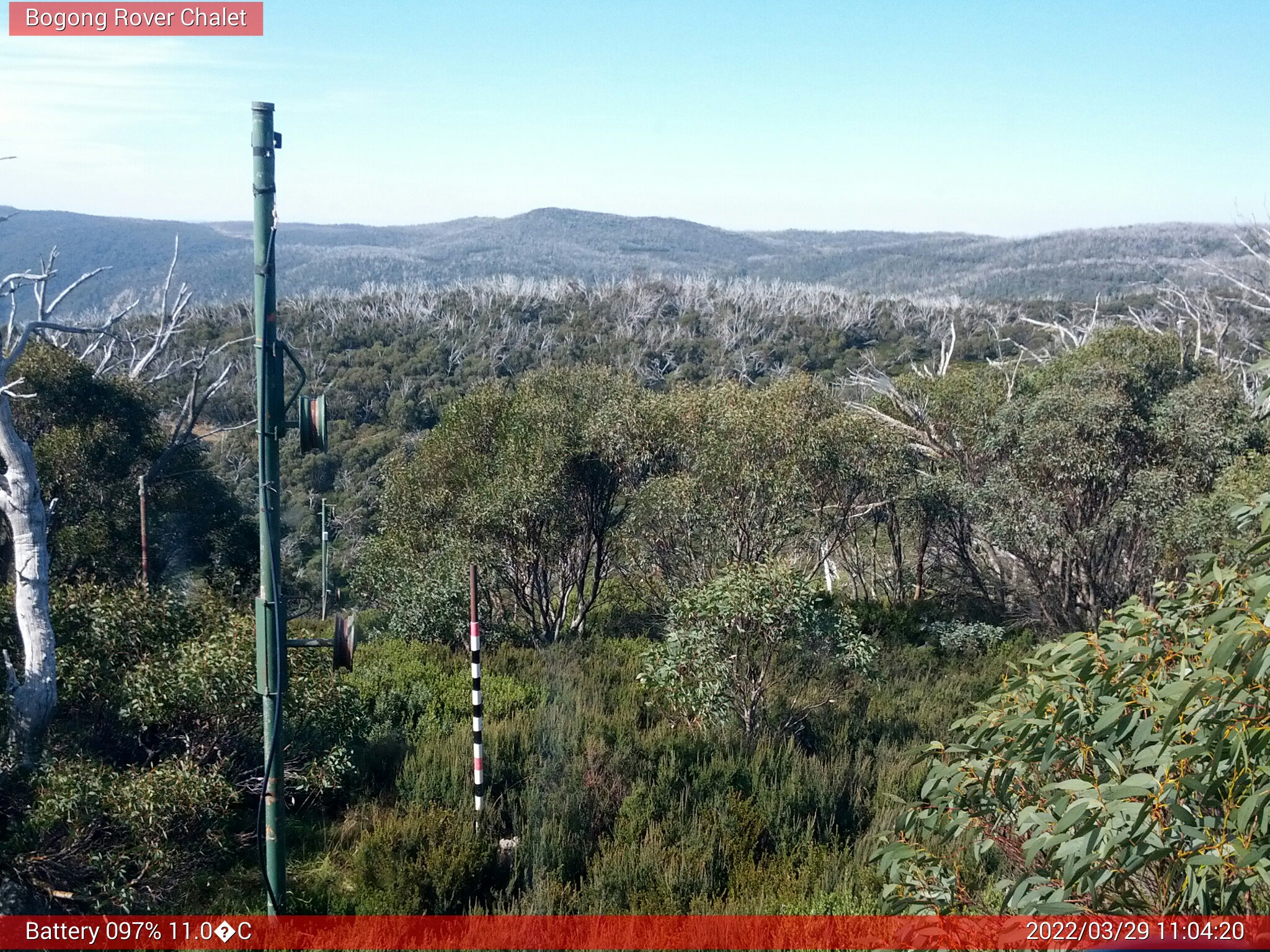 Bogong Web Cam 11:04am Tuesday 29th of March 2022