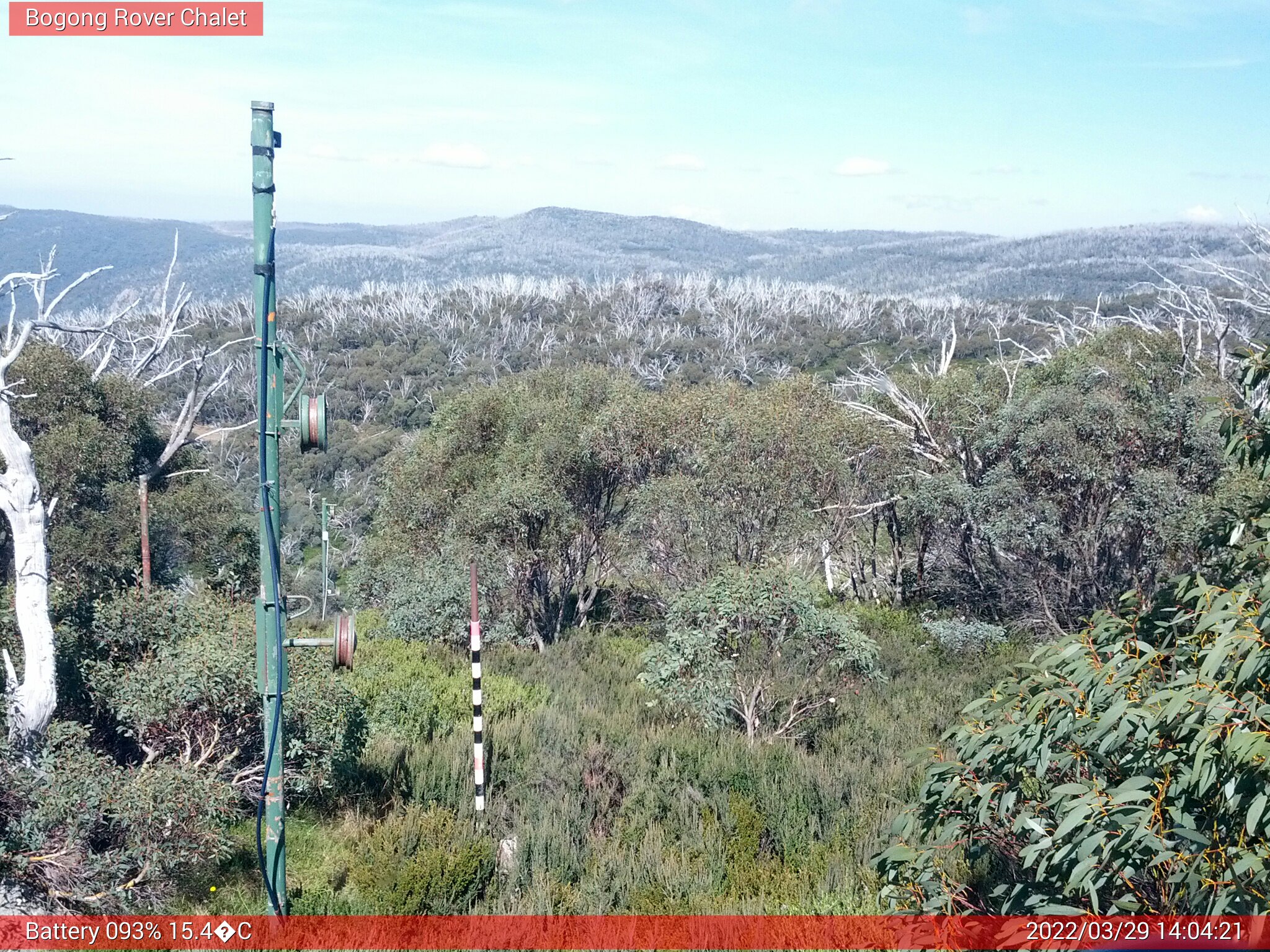 Bogong Web Cam 2:04pm Tuesday 29th of March 2022