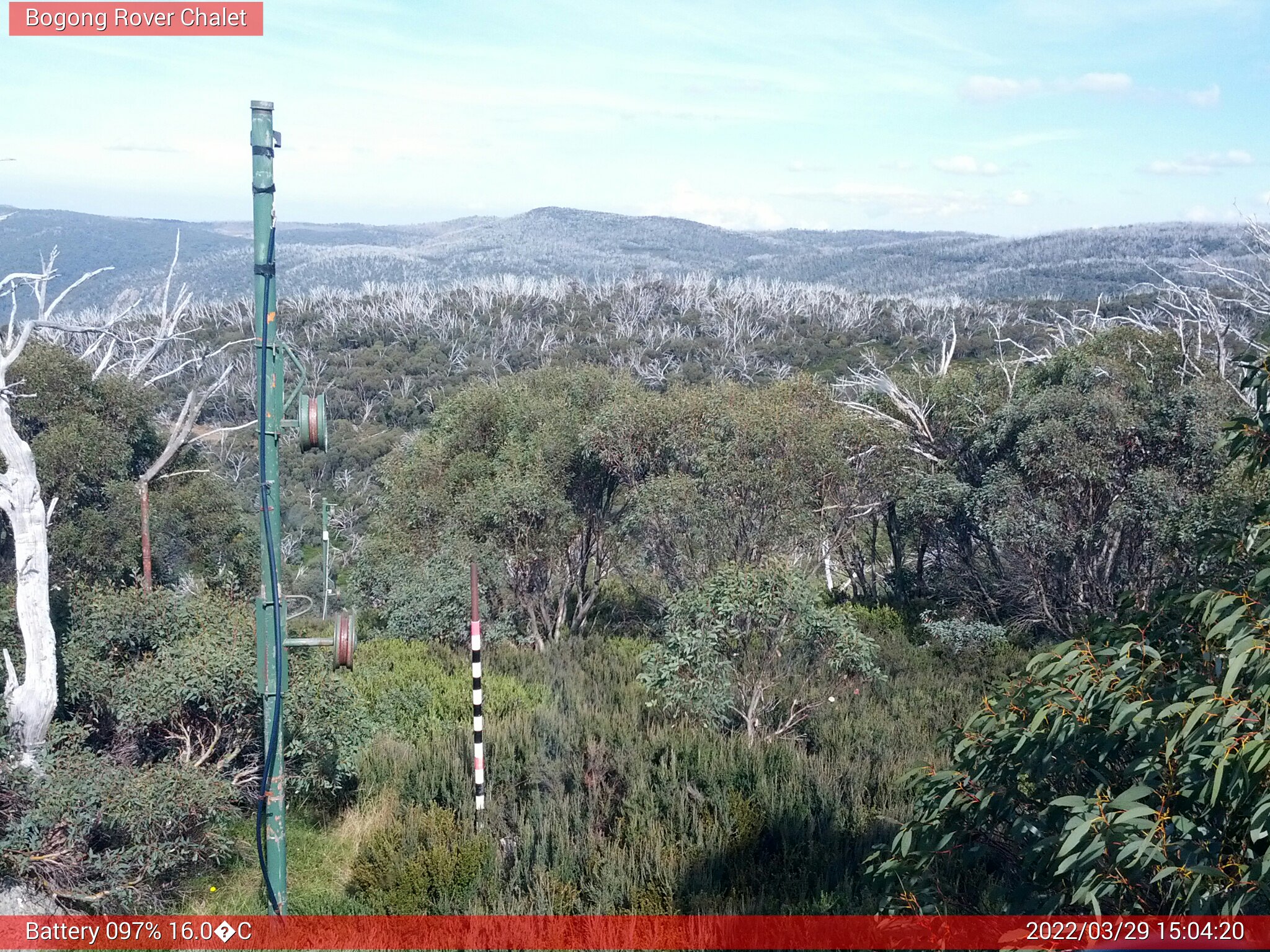 Bogong Web Cam 3:04pm Tuesday 29th of March 2022