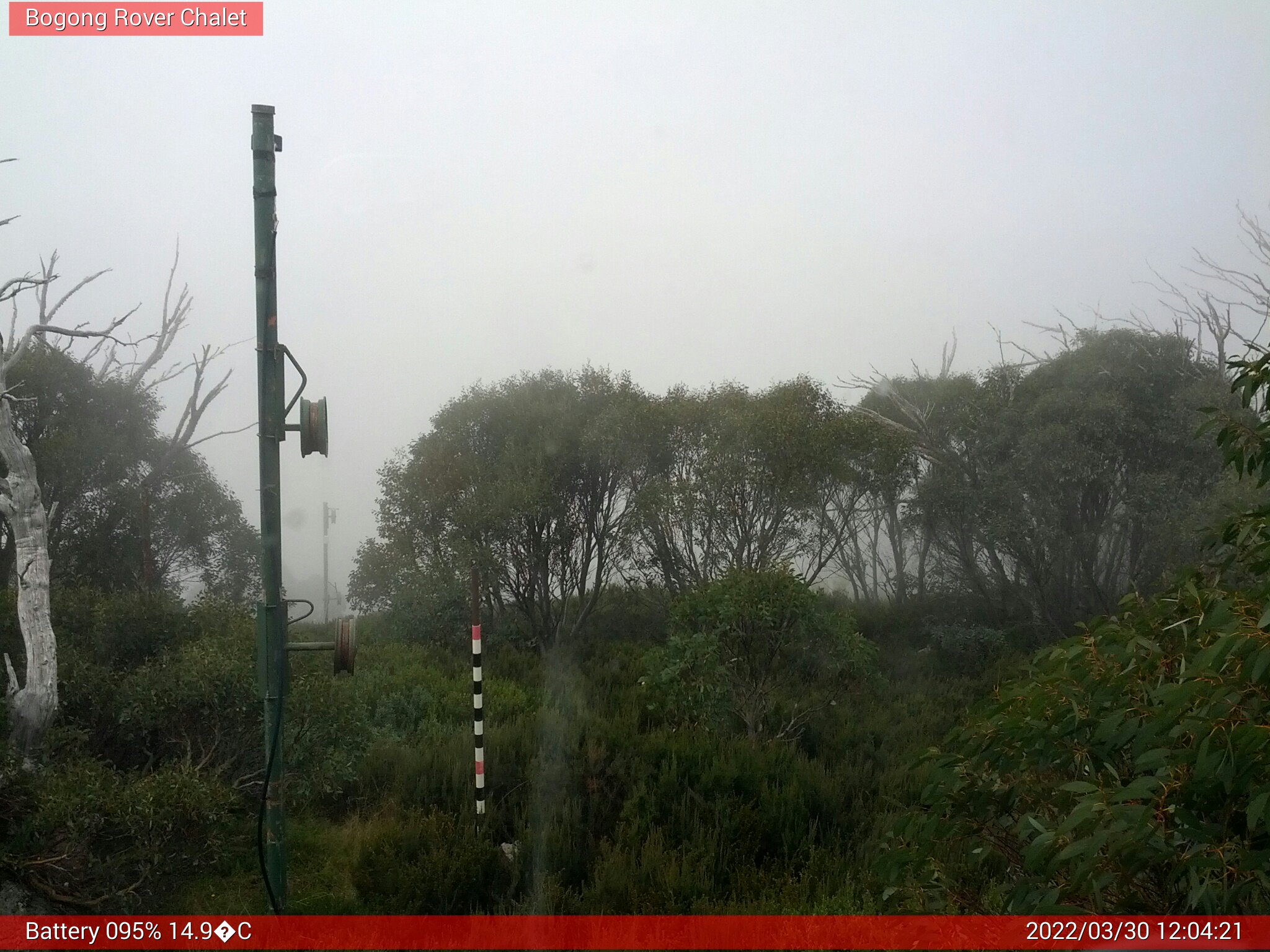 Bogong Web Cam 12:04pm Wednesday 30th of March 2022