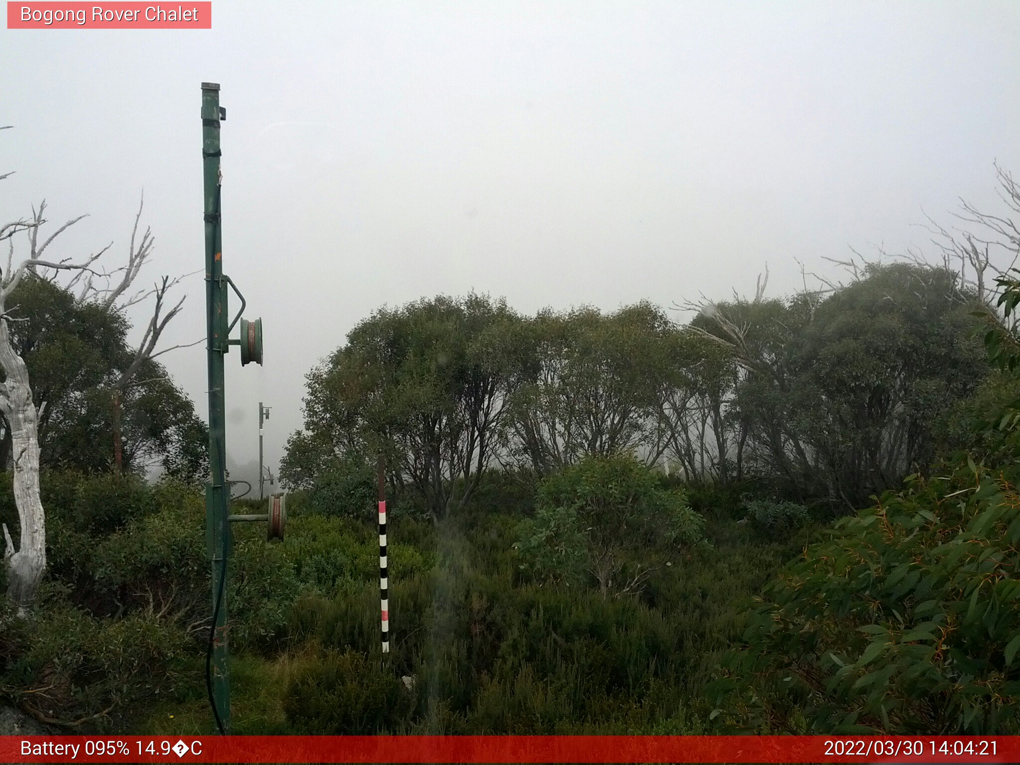 Bogong Web Cam 2:04pm Wednesday 30th of March 2022