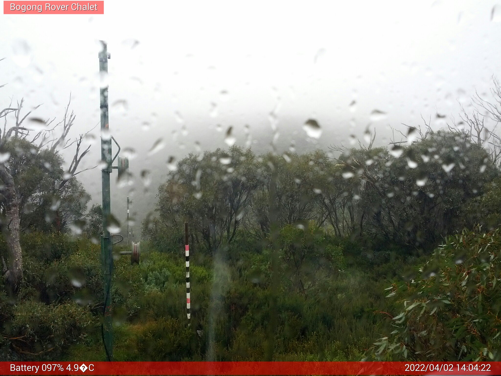 Bogong Web Cam 2:04pm Saturday 2nd of April 2022