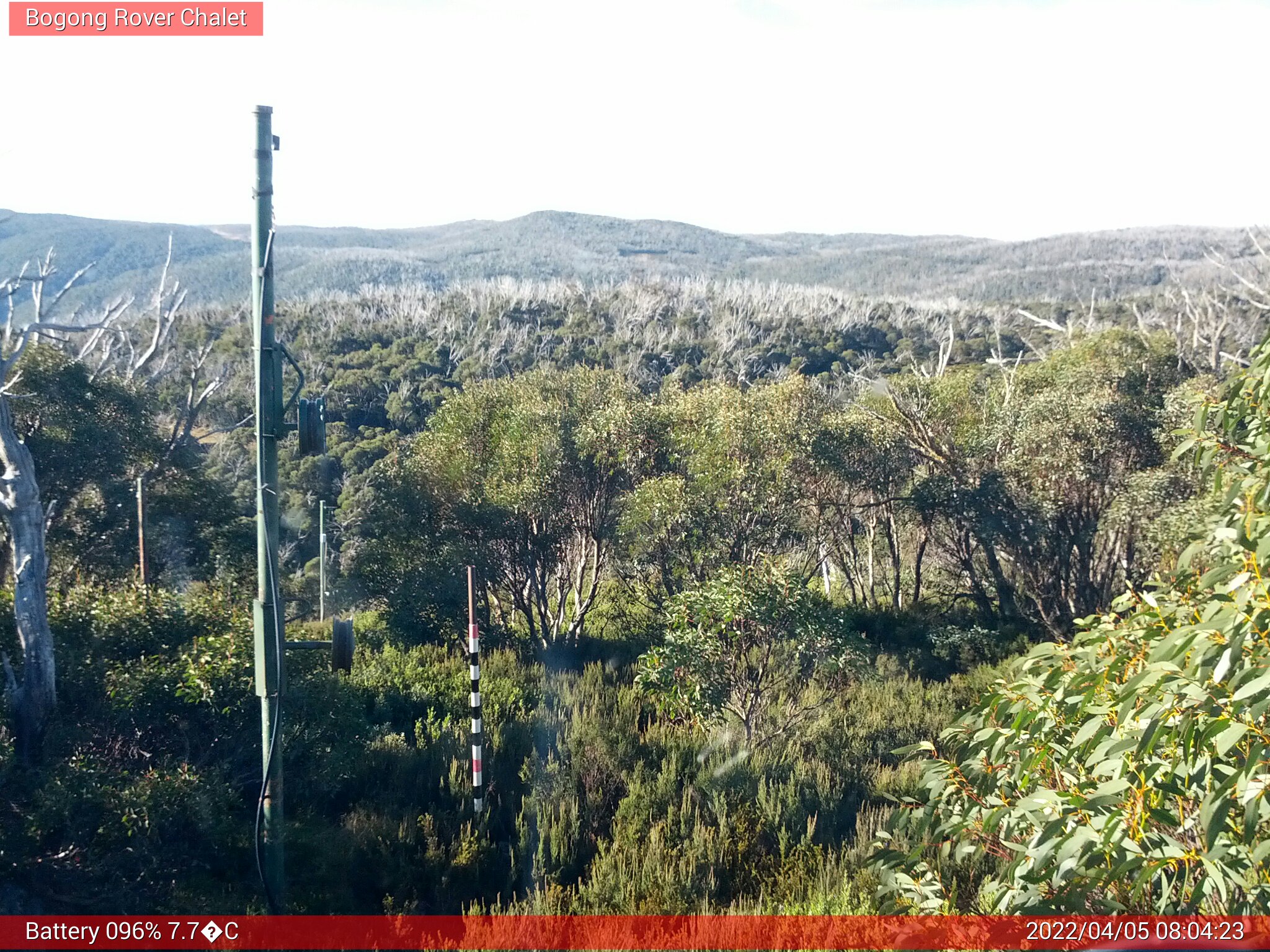 Bogong Web Cam 8:04am Tuesday 5th of April 2022