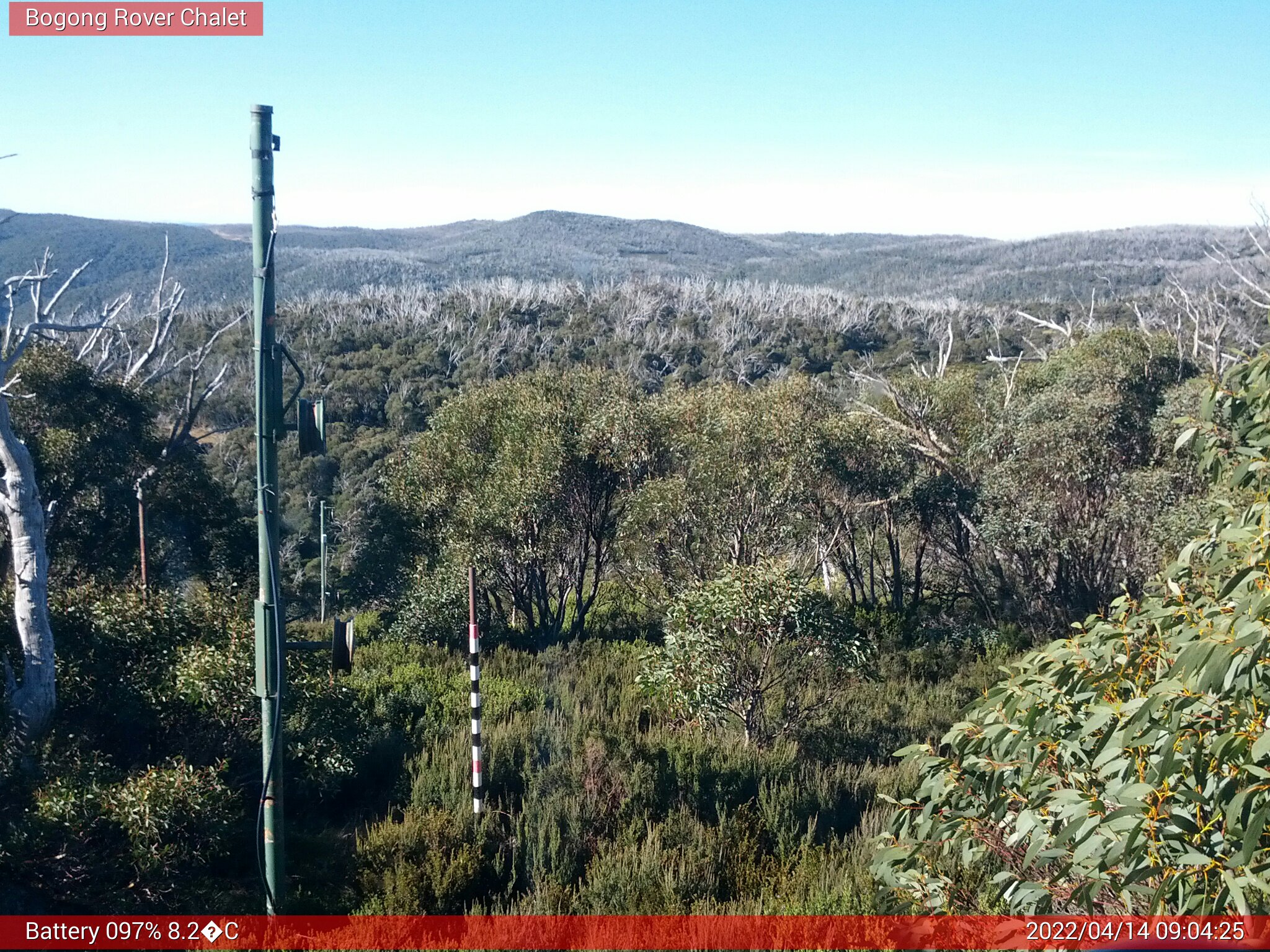 Bogong Web Cam 9:04am Thursday 14th of April 2022