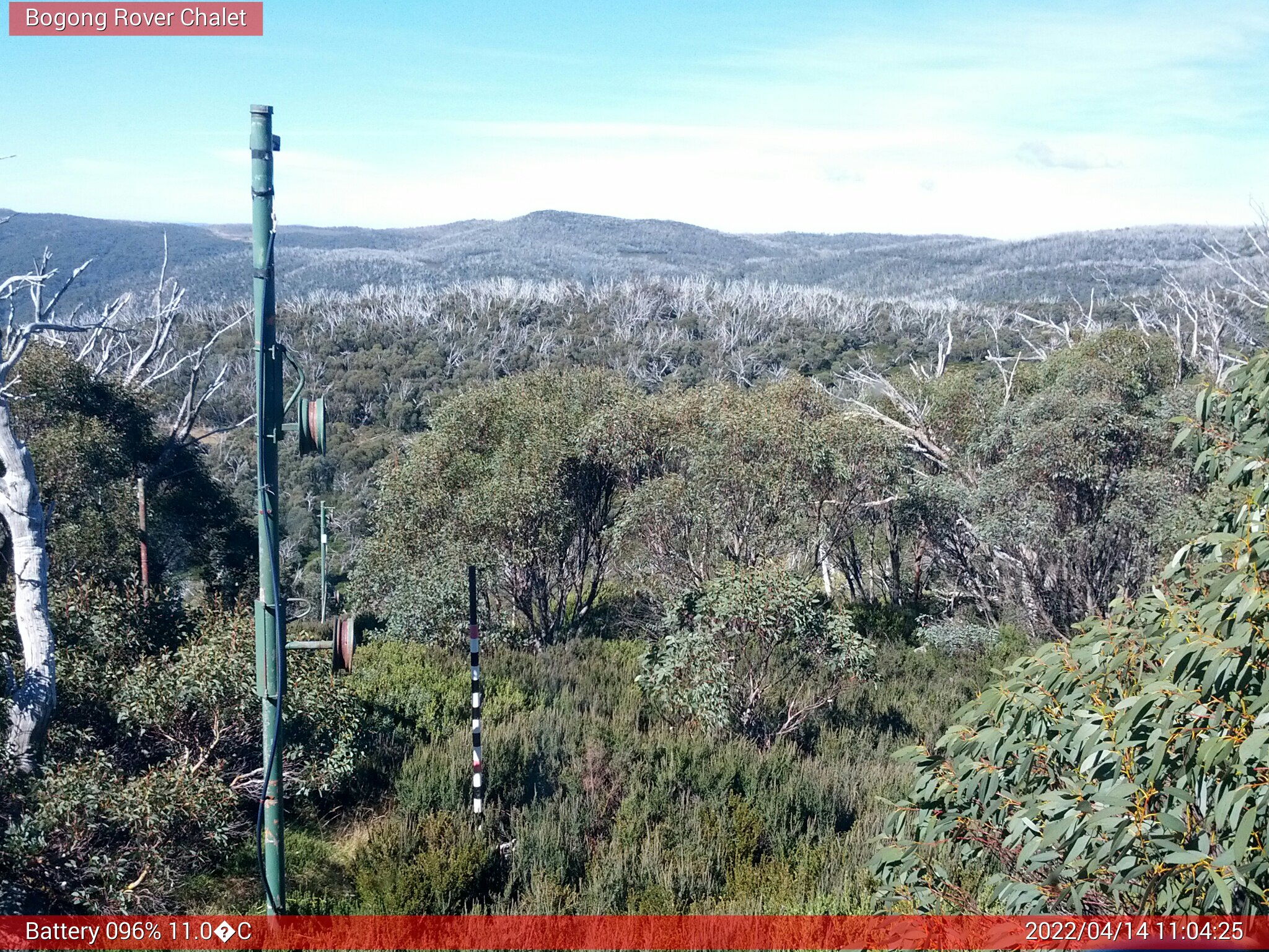 Bogong Web Cam 11:04am Thursday 14th of April 2022