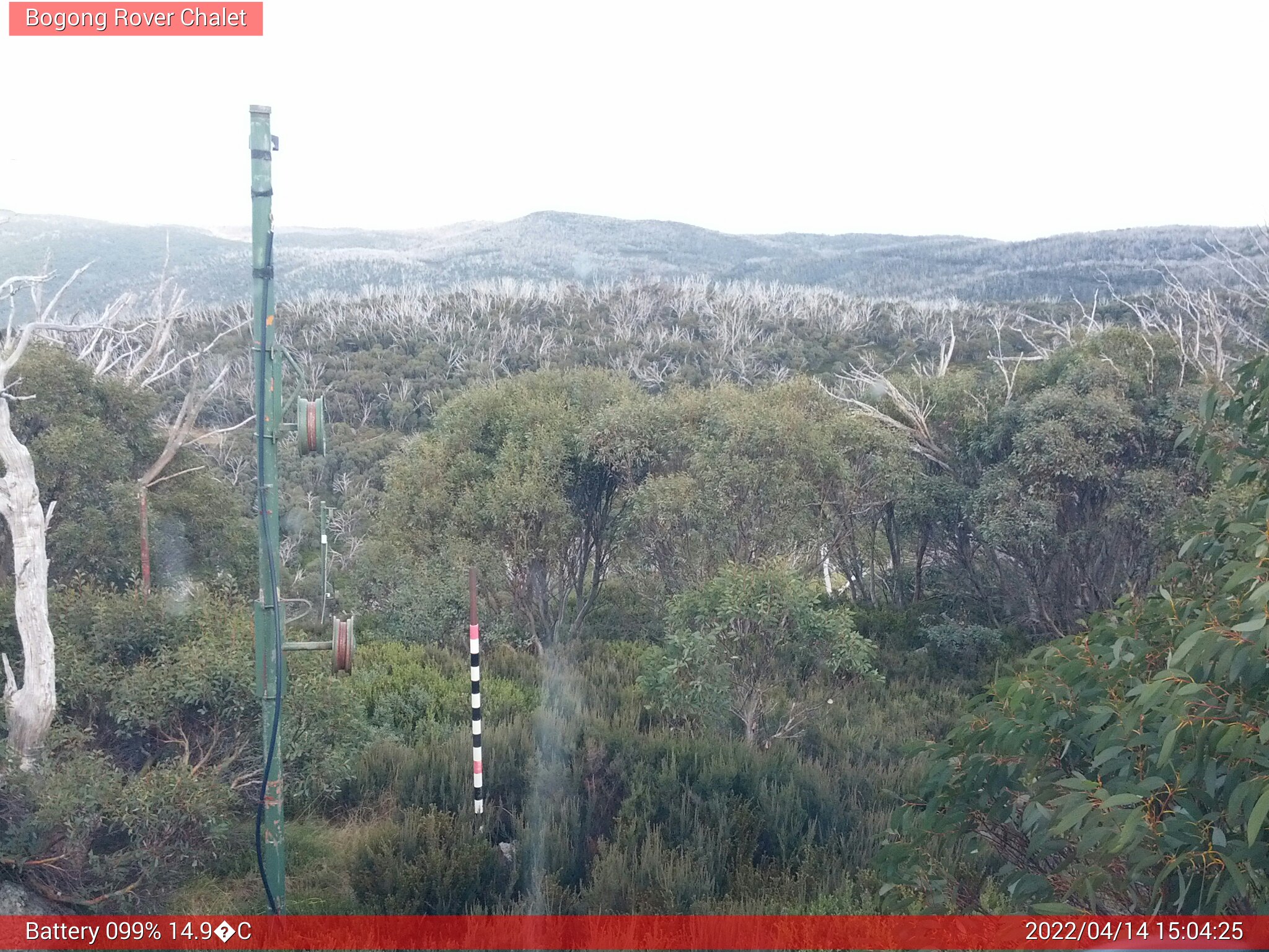 Bogong Web Cam 3:04pm Thursday 14th of April 2022