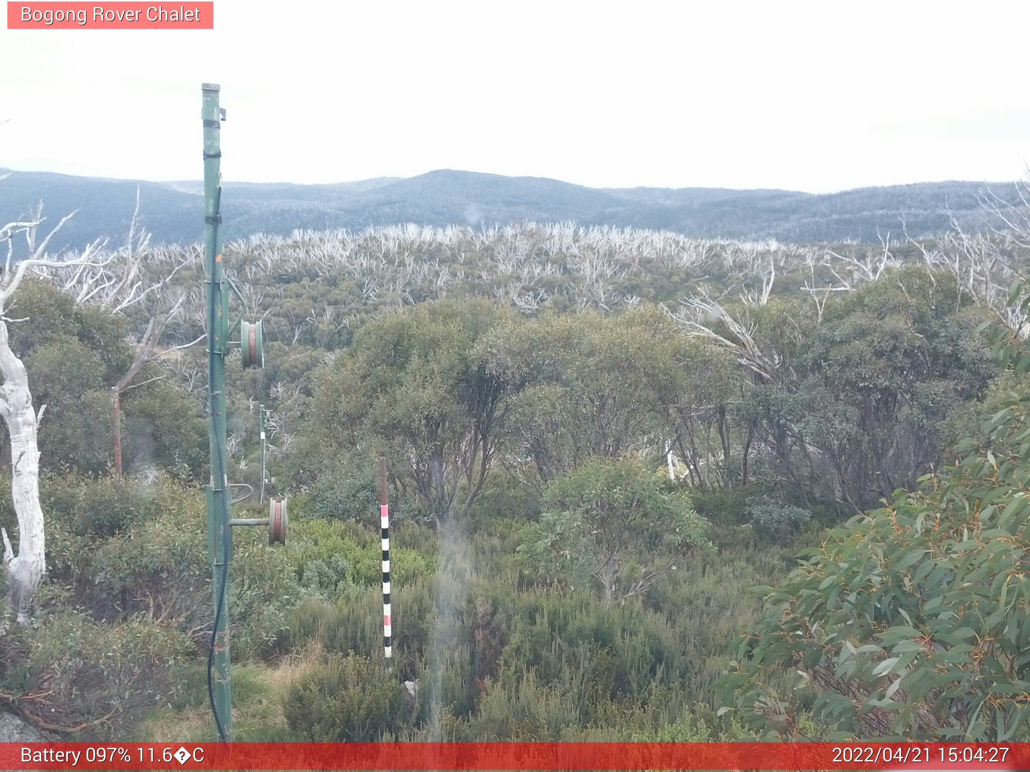 Bogong Web Cam 3:04pm Thursday 21st of April 2022