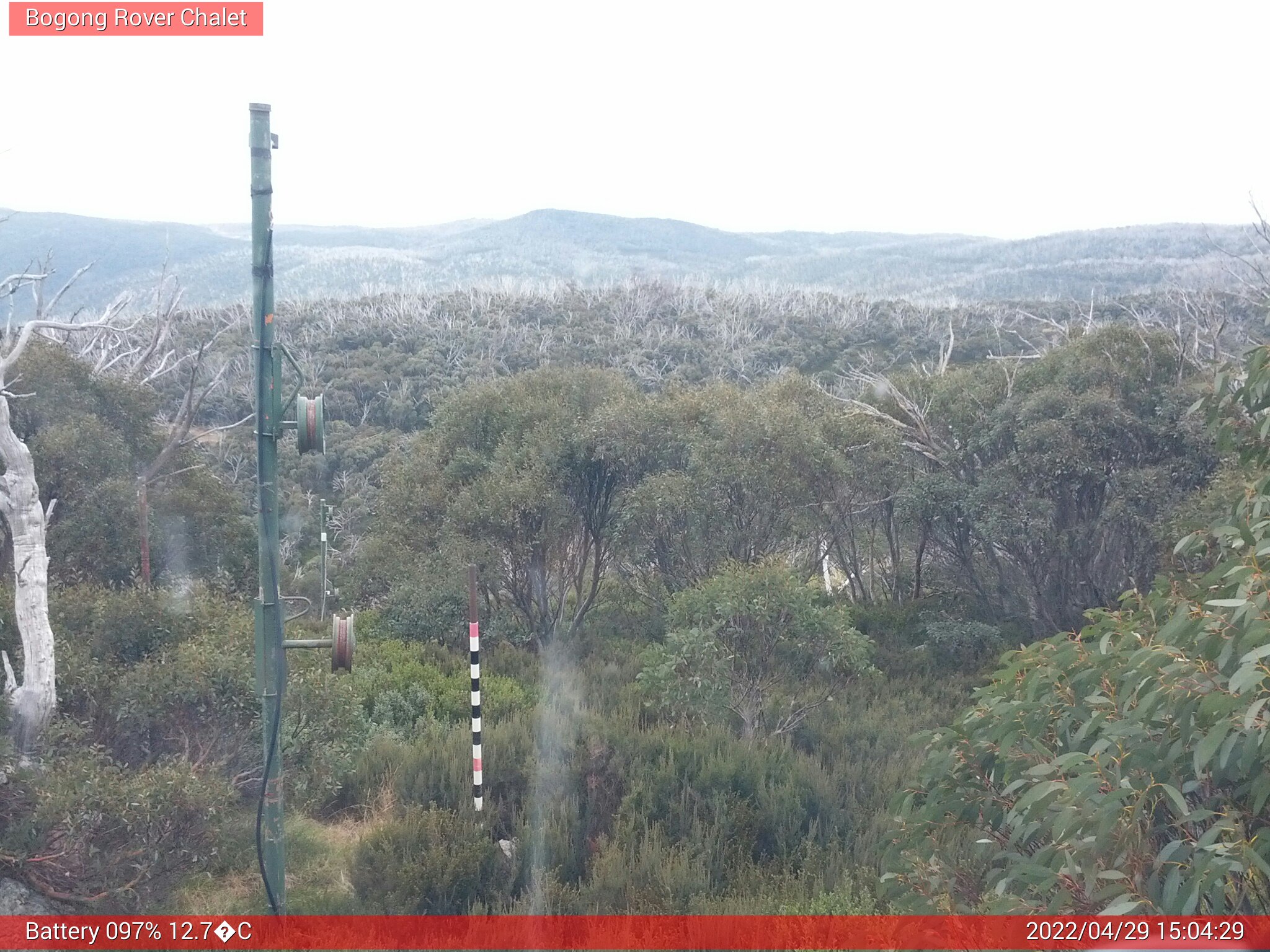 Bogong Web Cam 3:04pm Friday 29th of April 2022