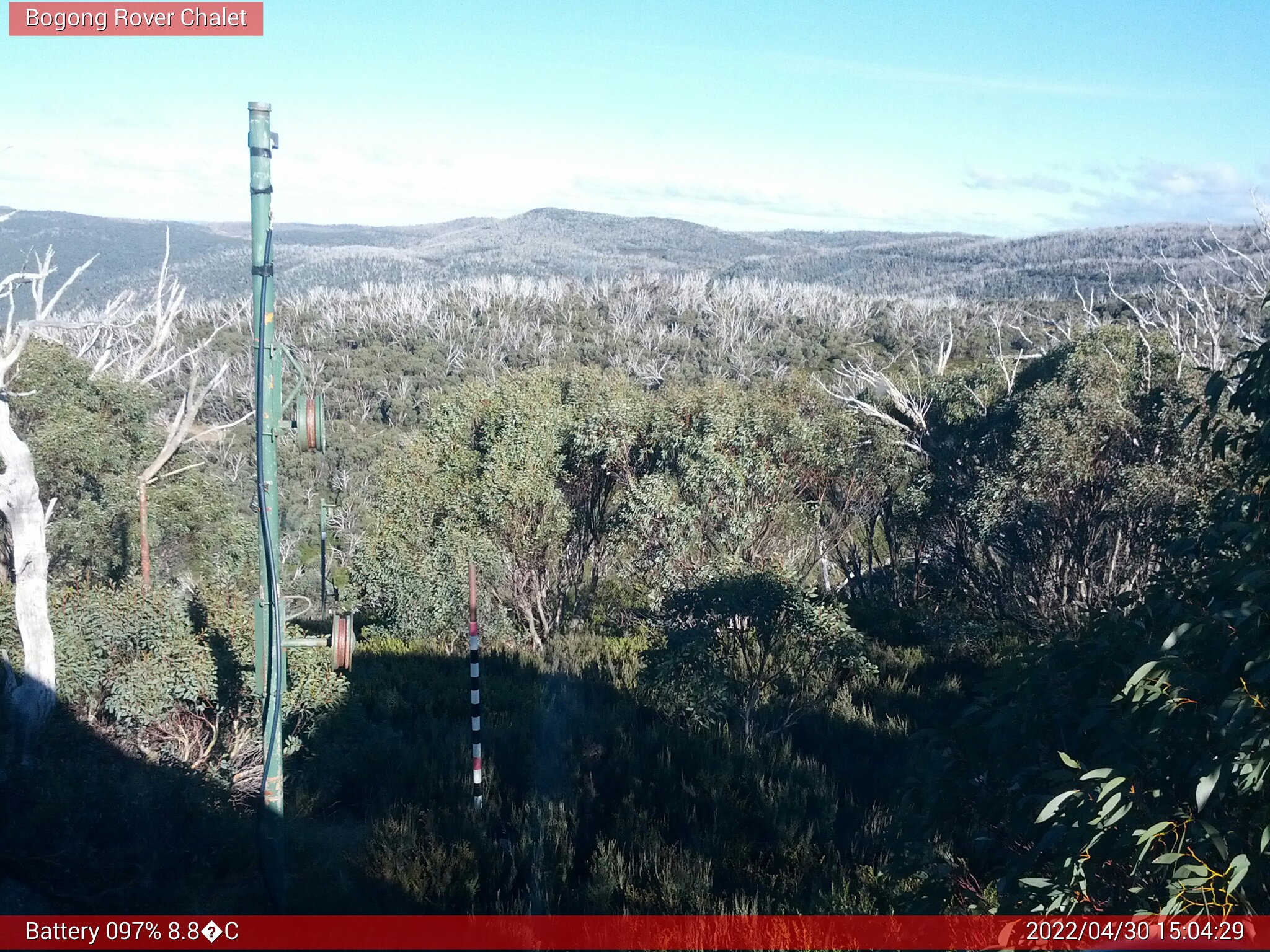 Bogong Web Cam 3:04pm Saturday 30th of April 2022