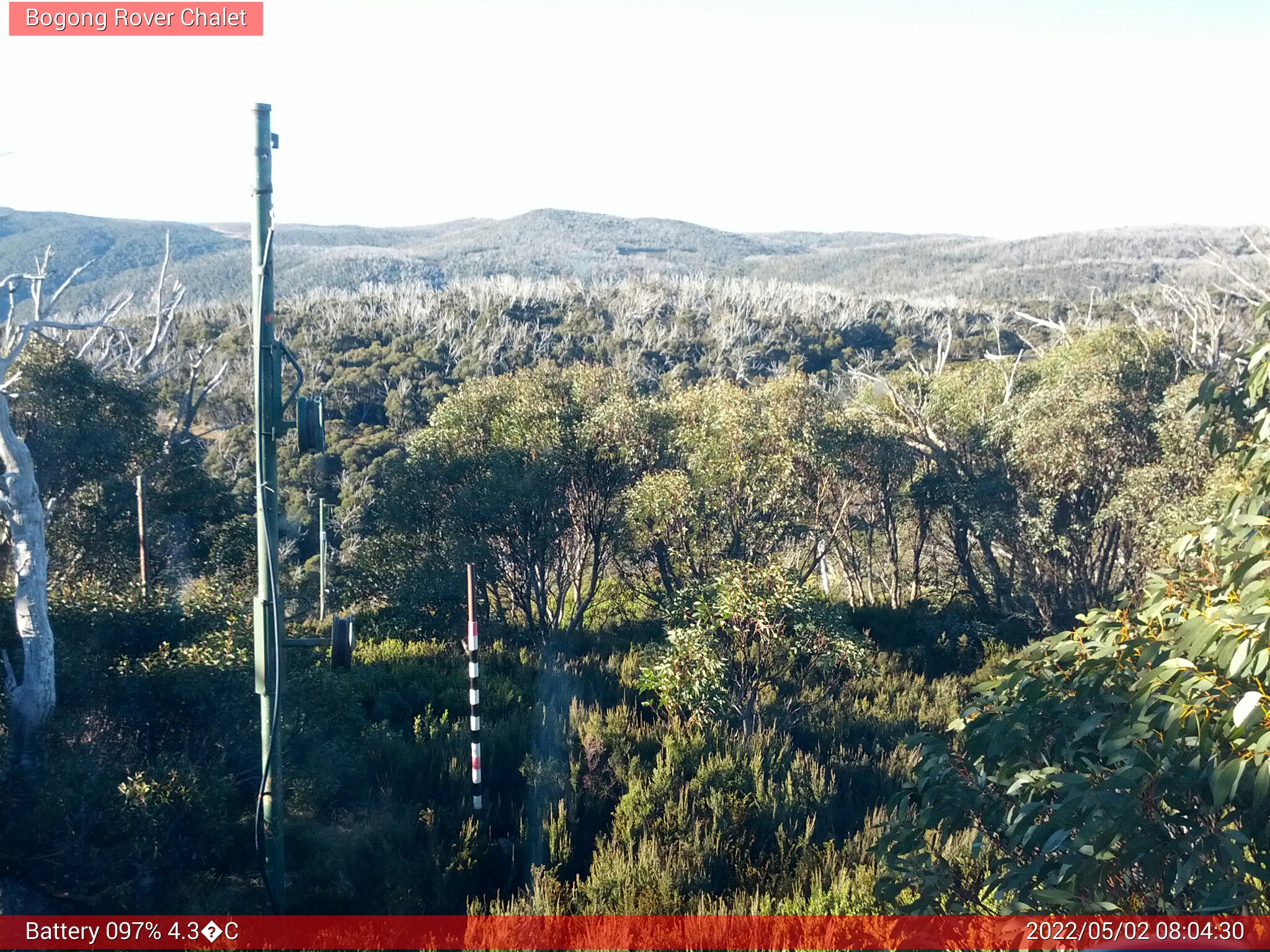 Bogong Web Cam 8:04am Monday 2nd of May 2022