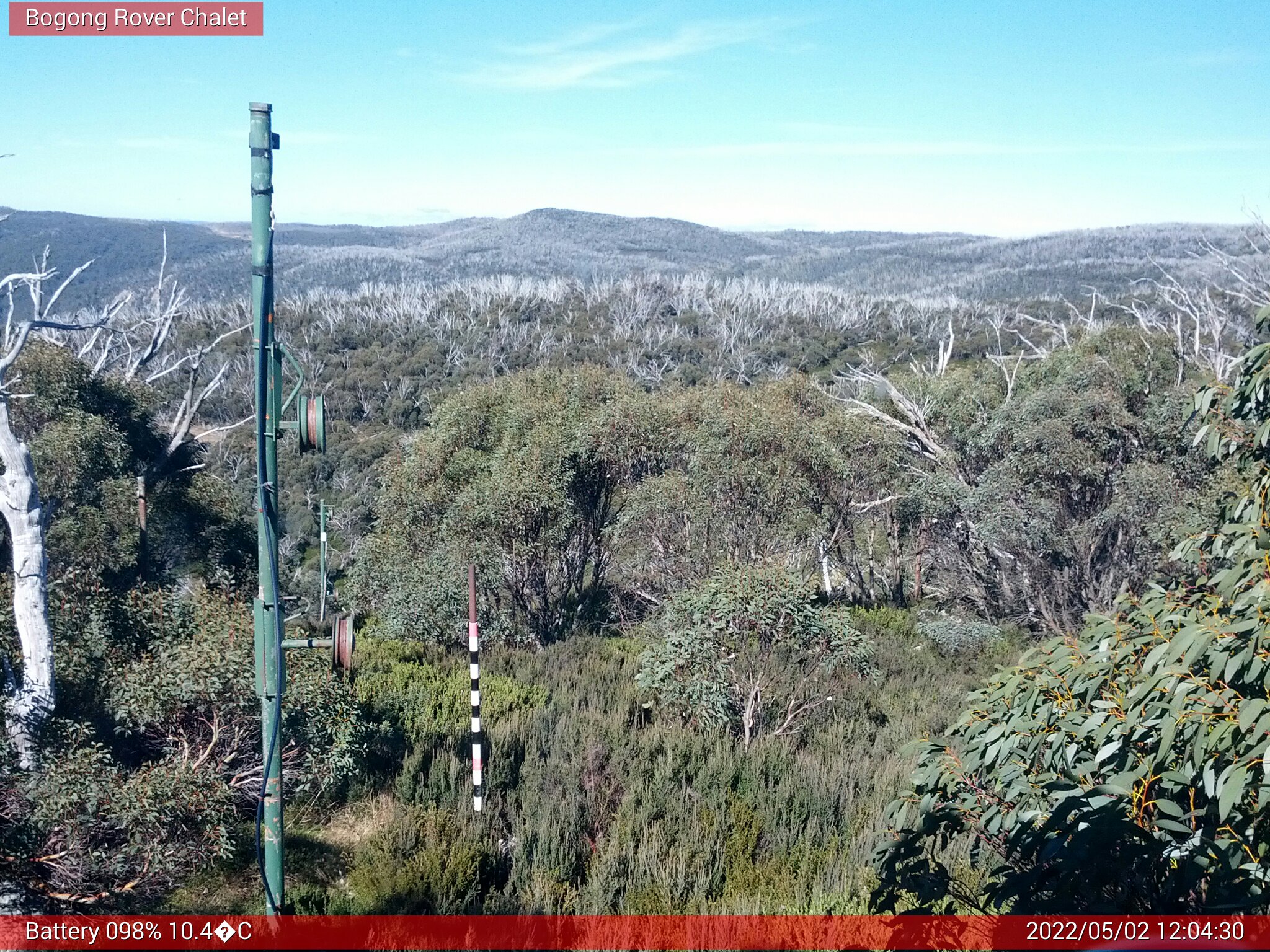 Bogong Web Cam 12:04pm Monday 2nd of May 2022