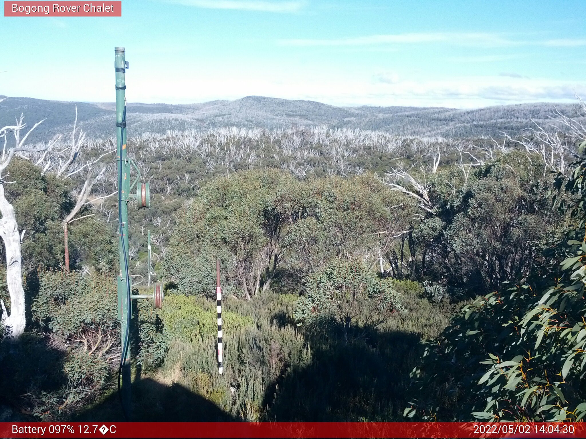 Bogong Web Cam 2:04pm Monday 2nd of May 2022