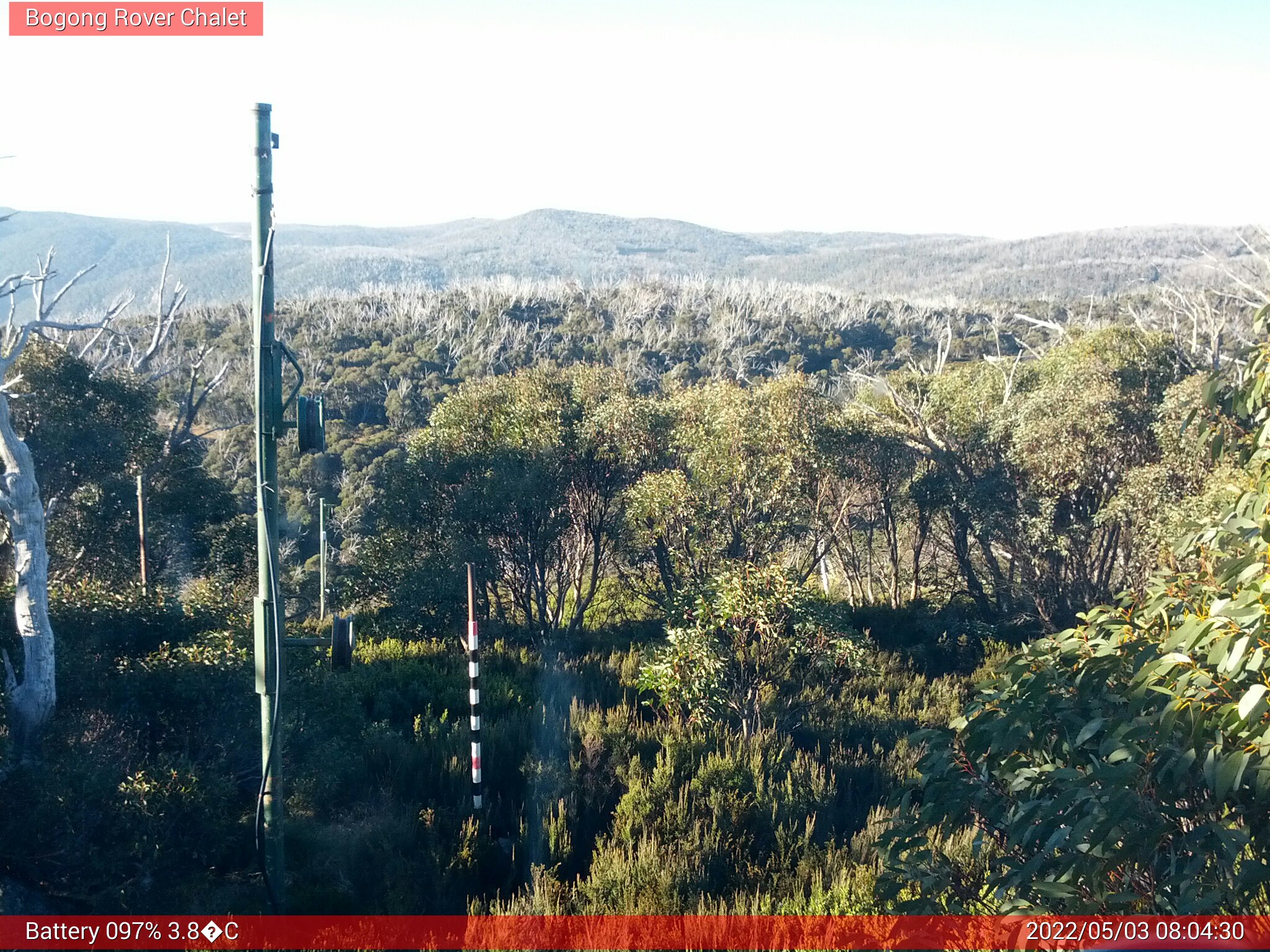 Bogong Web Cam 8:04am Tuesday 3rd of May 2022