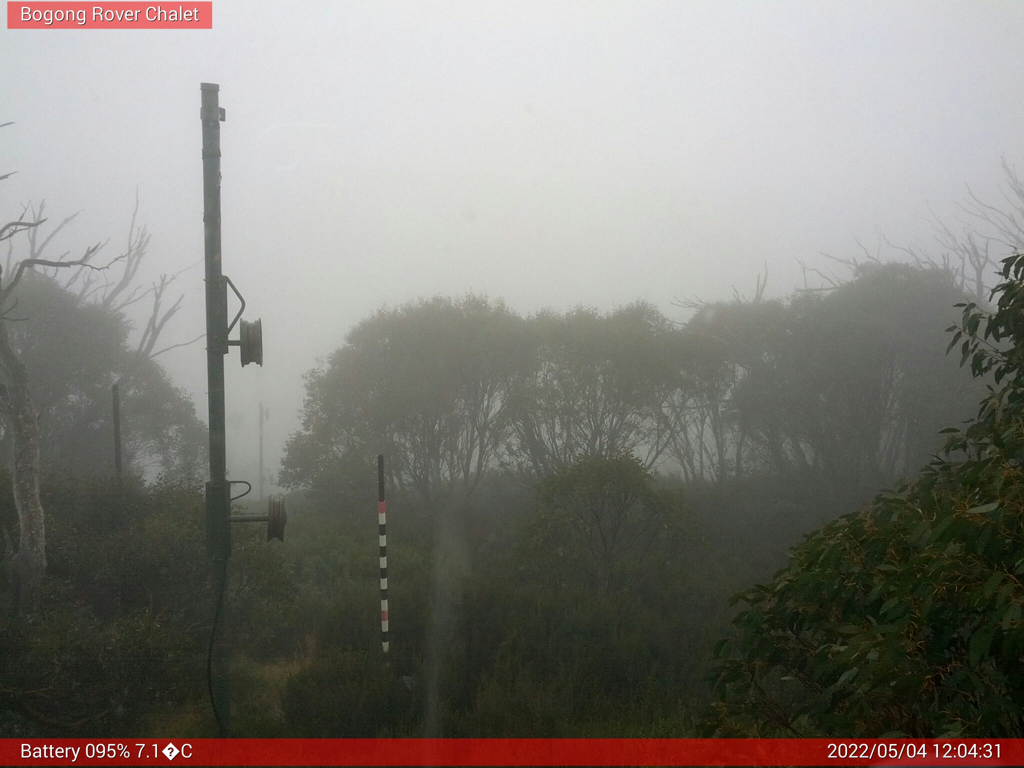 Bogong Web Cam 12:04pm Wednesday 4th of May 2022