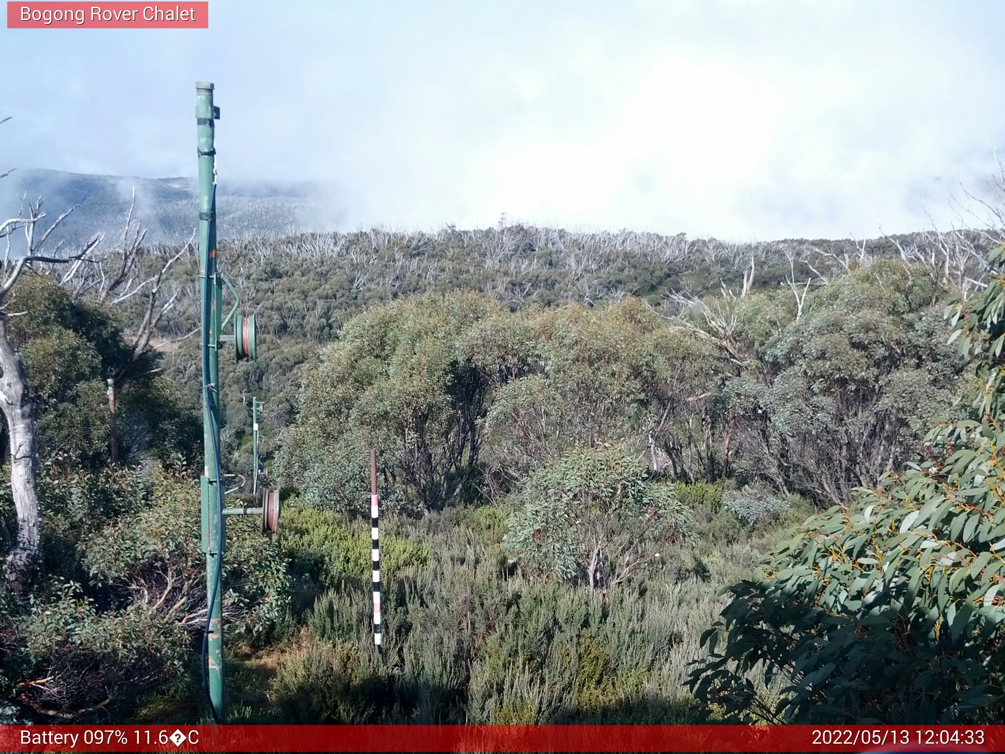 Bogong Web Cam 12:04pm Friday 13th of May 2022