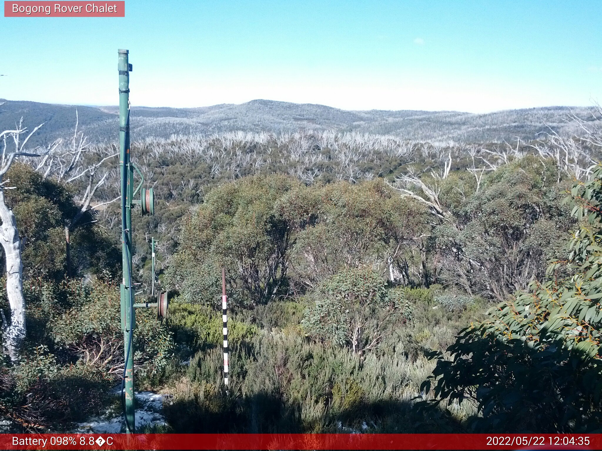 Bogong Web Cam 12:04pm Sunday 22nd of May 2022