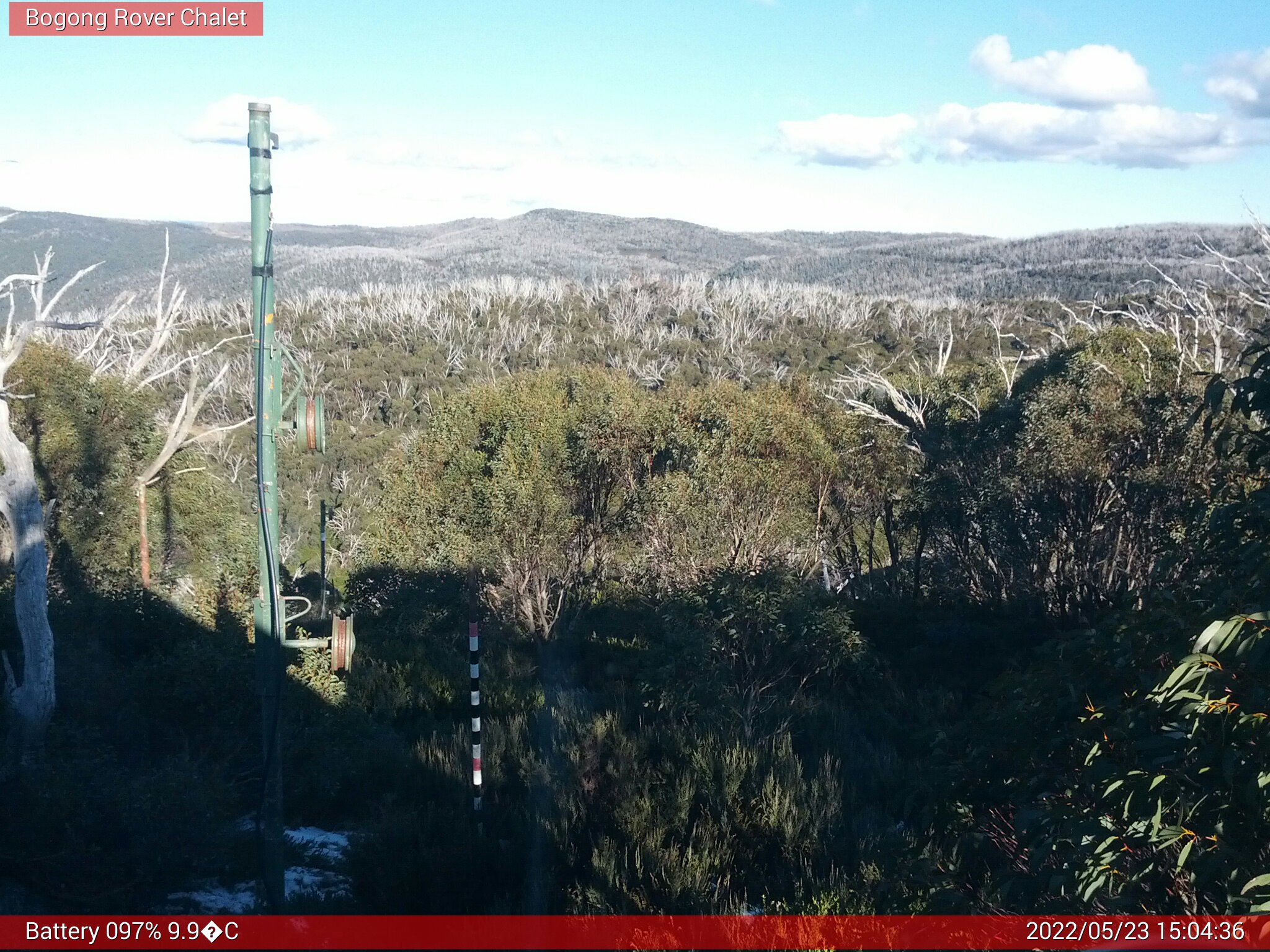 Bogong Web Cam 3:04pm Monday 23rd of May 2022