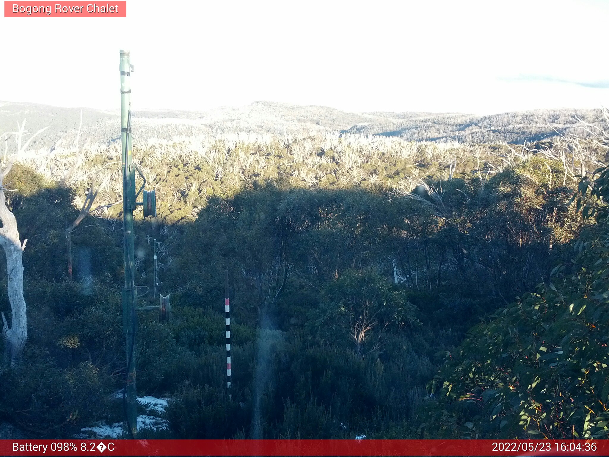 Bogong Web Cam 4:04pm Monday 23rd of May 2022