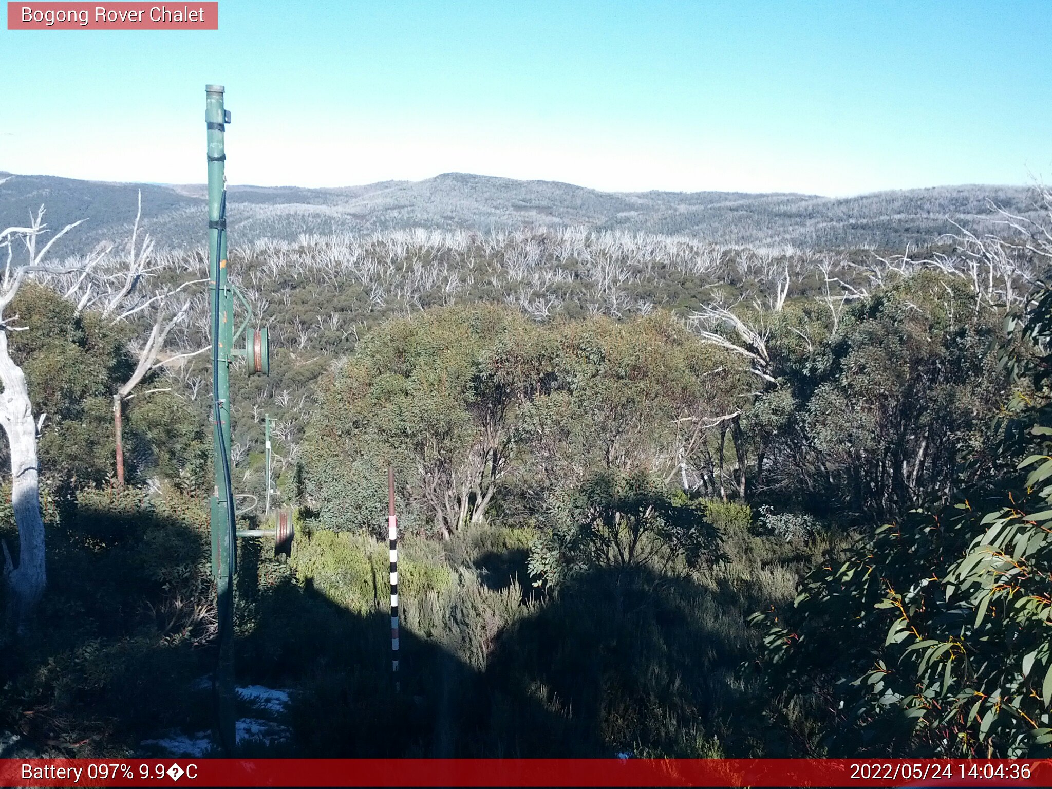 Bogong Web Cam 2:04pm Tuesday 24th of May 2022