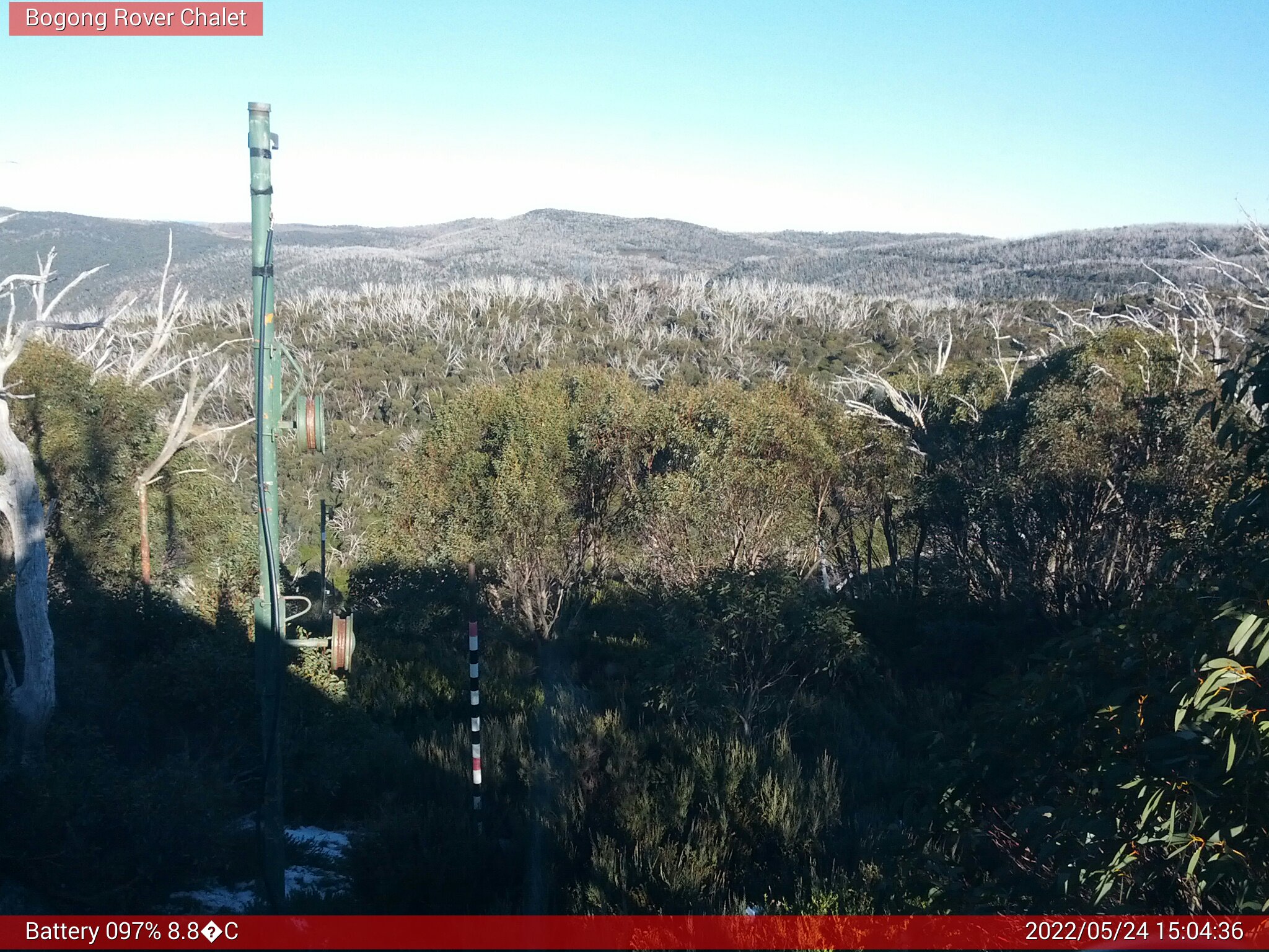 Bogong Web Cam 3:04pm Tuesday 24th of May 2022