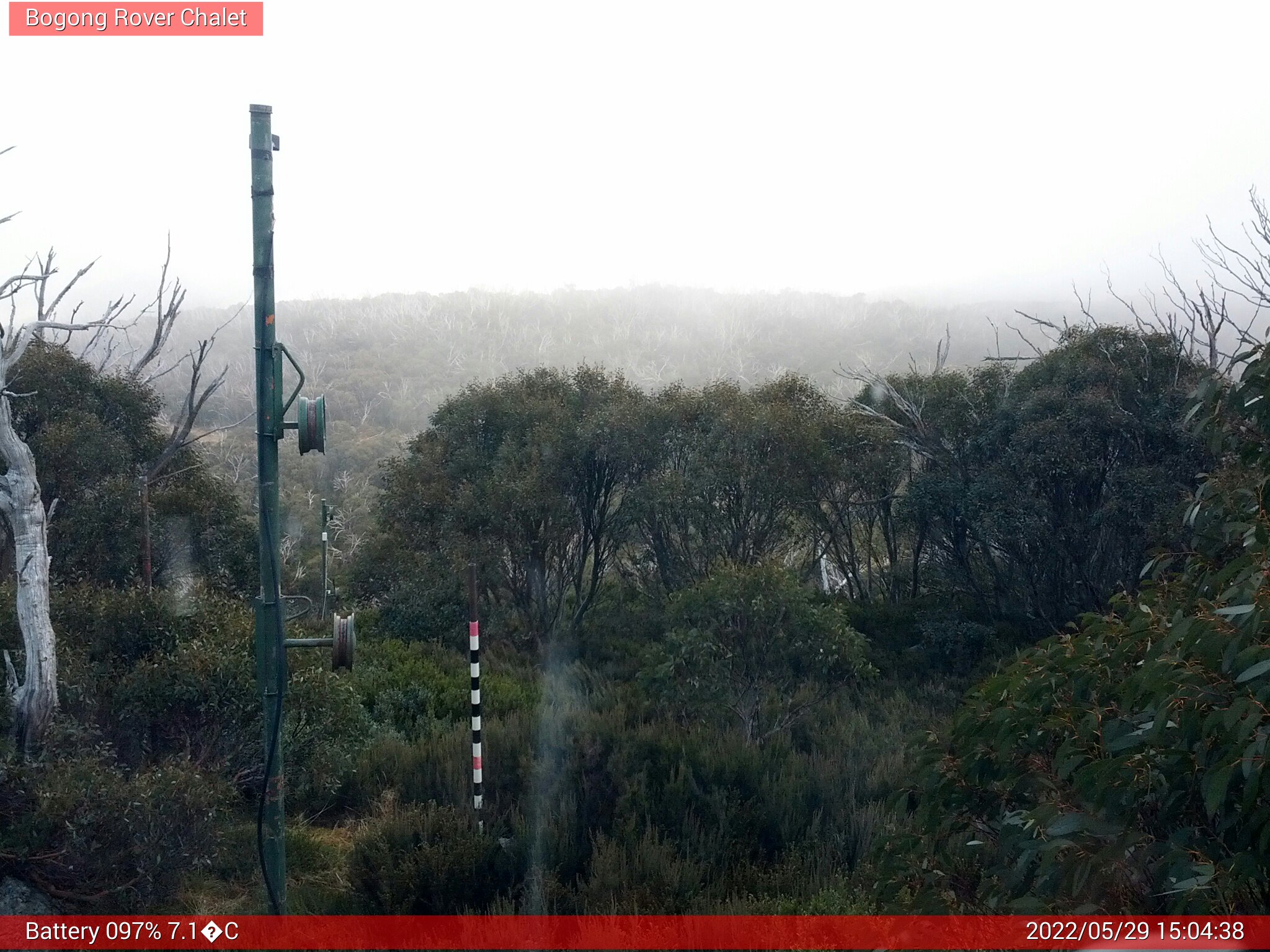 Bogong Web Cam 3:04pm Sunday 29th of May 2022