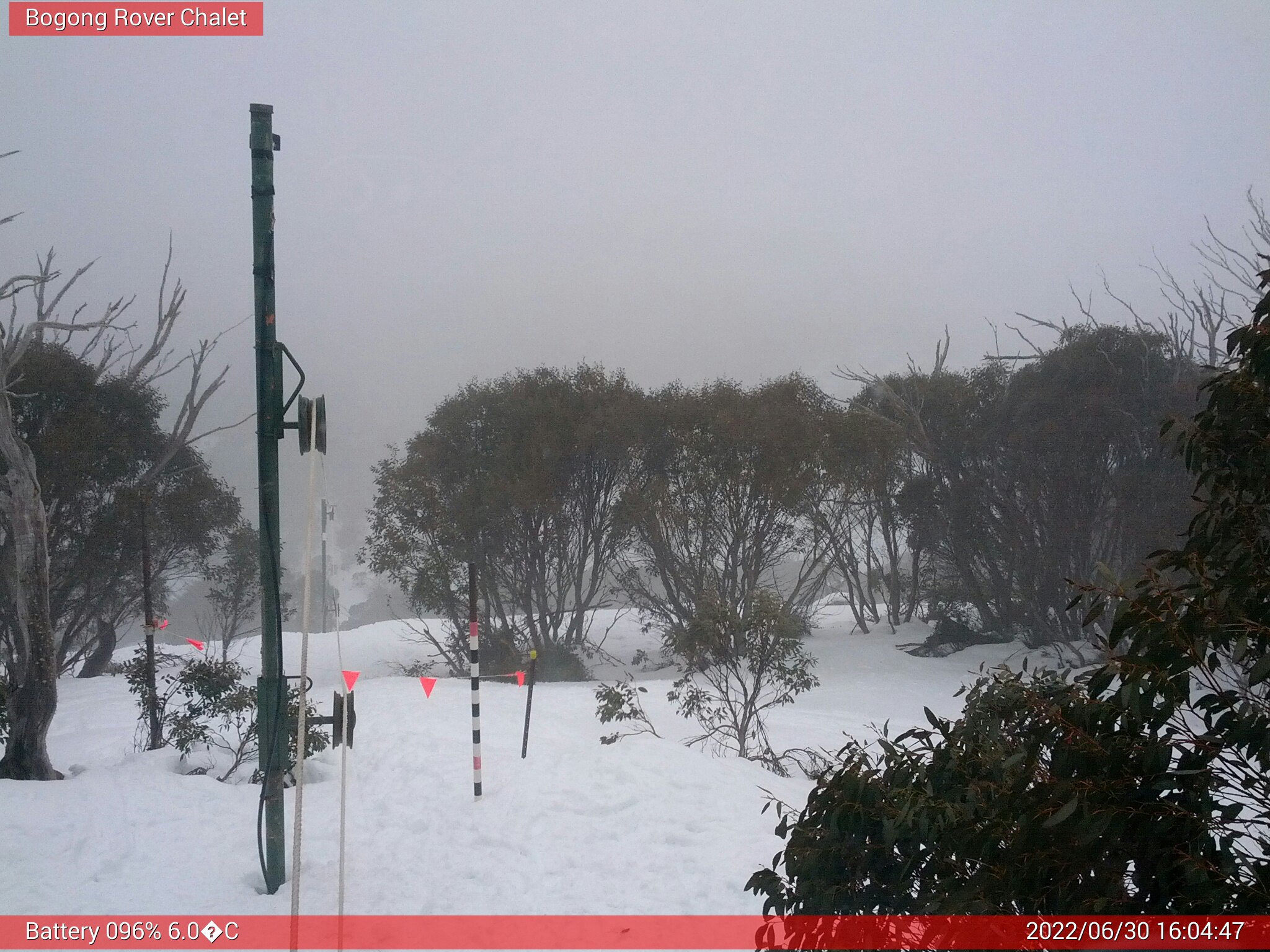 Bogong Web Cam 4:04pm Thursday 30th of June 2022