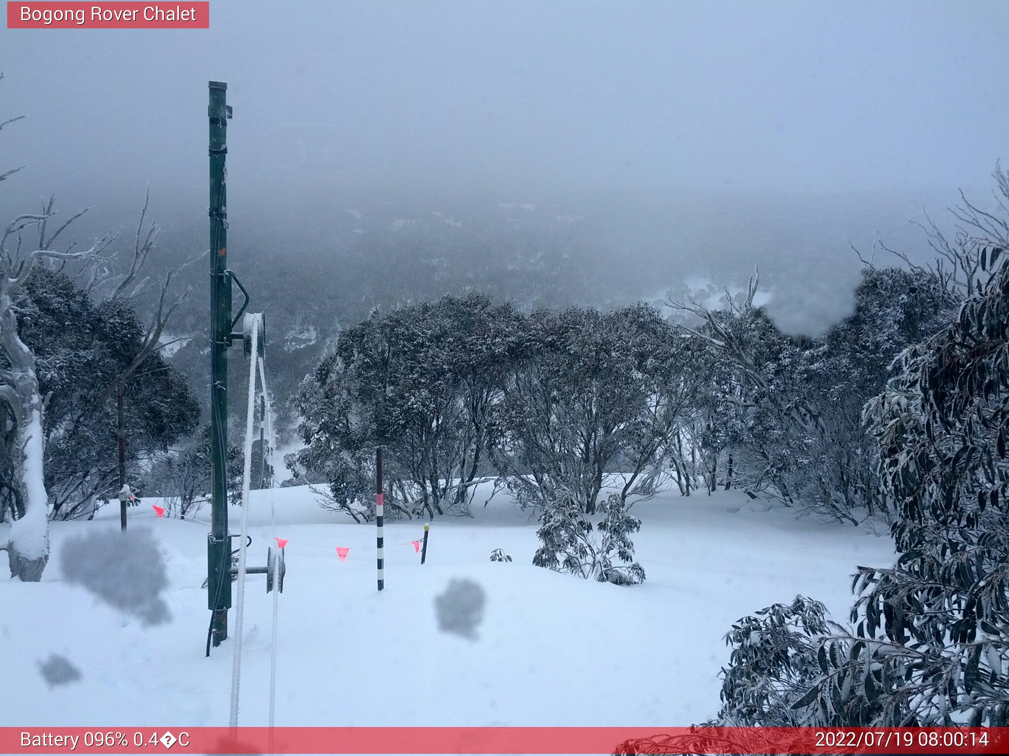 Bogong Web Cam 8:00am Tuesday 19th of July 2022