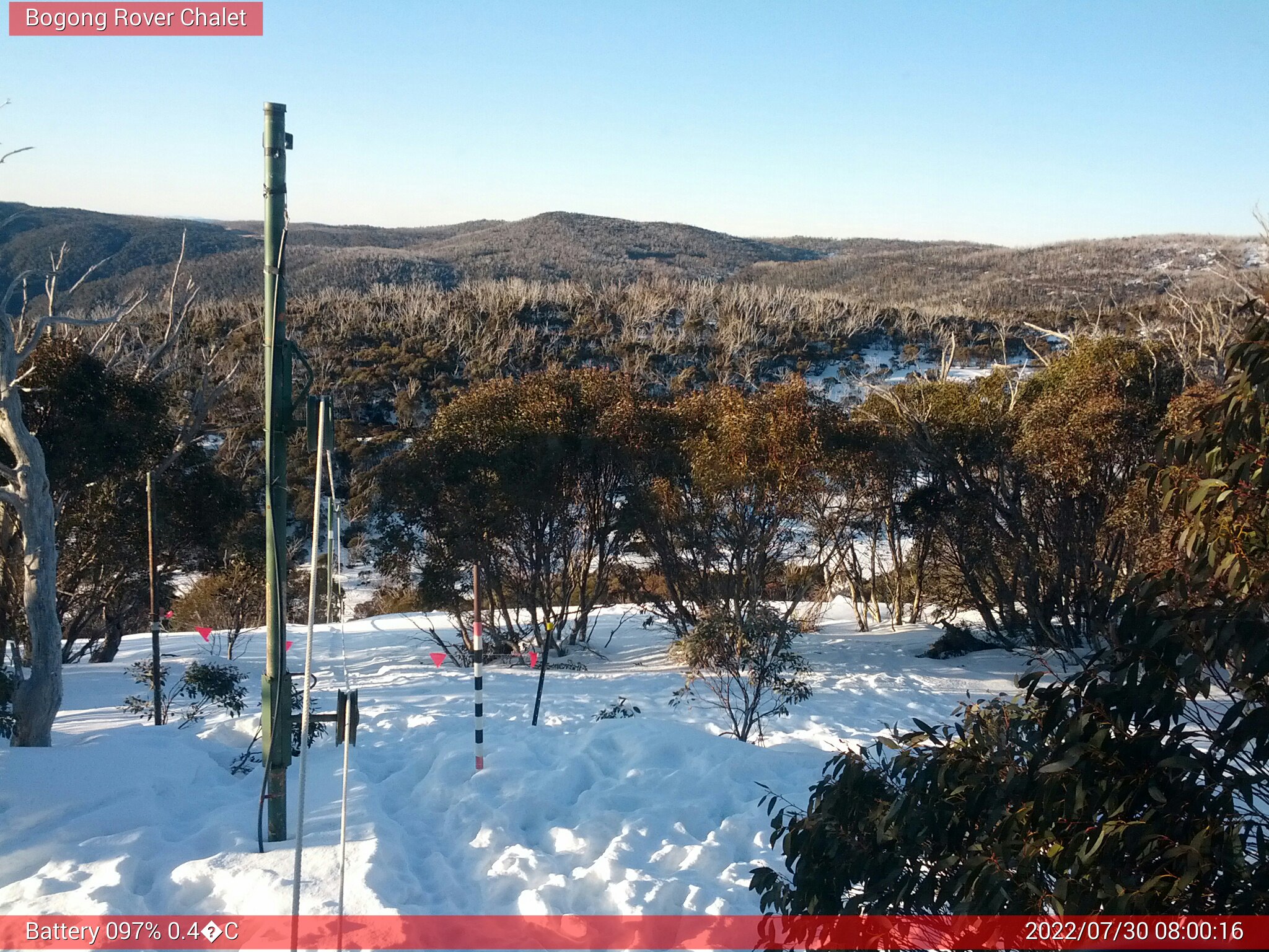 Bogong Web Cam 8:00am Saturday 30th of July 2022