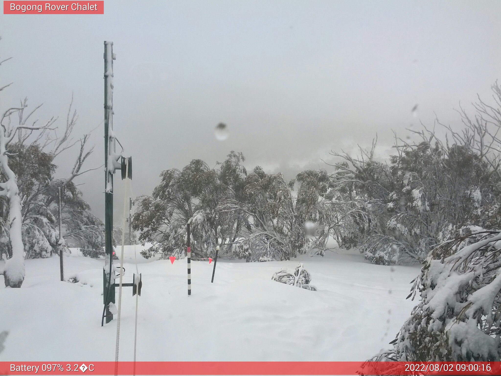 Bogong Web Cam 9:00am Tuesday 2nd of August 2022