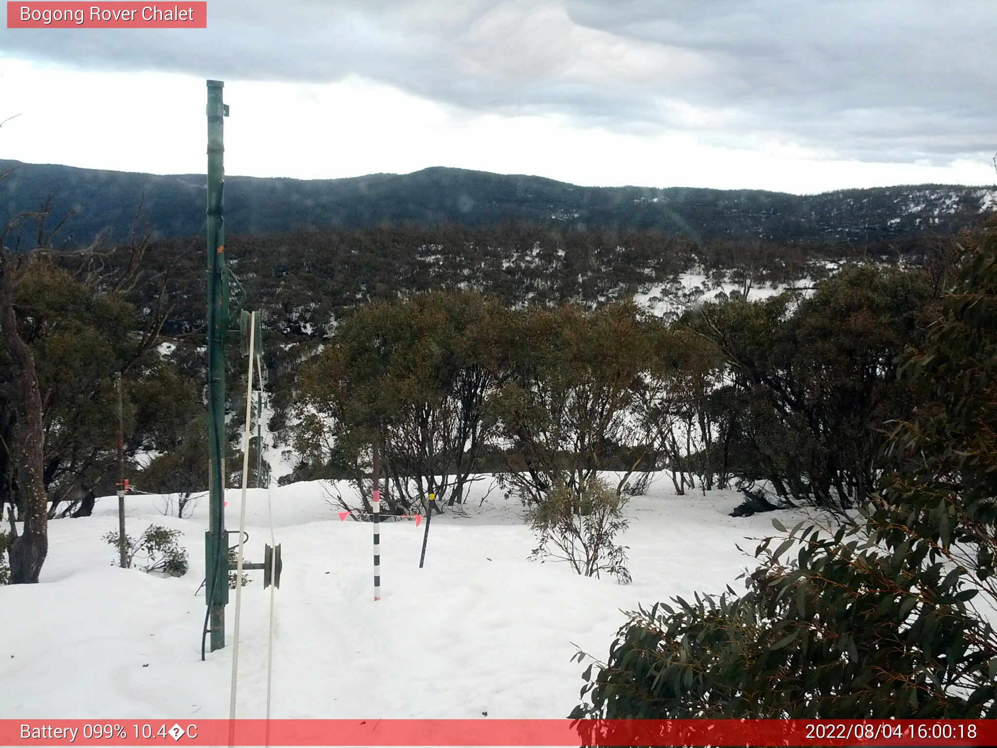 Bogong Web Cam 4:00pm Thursday 4th of August 2022