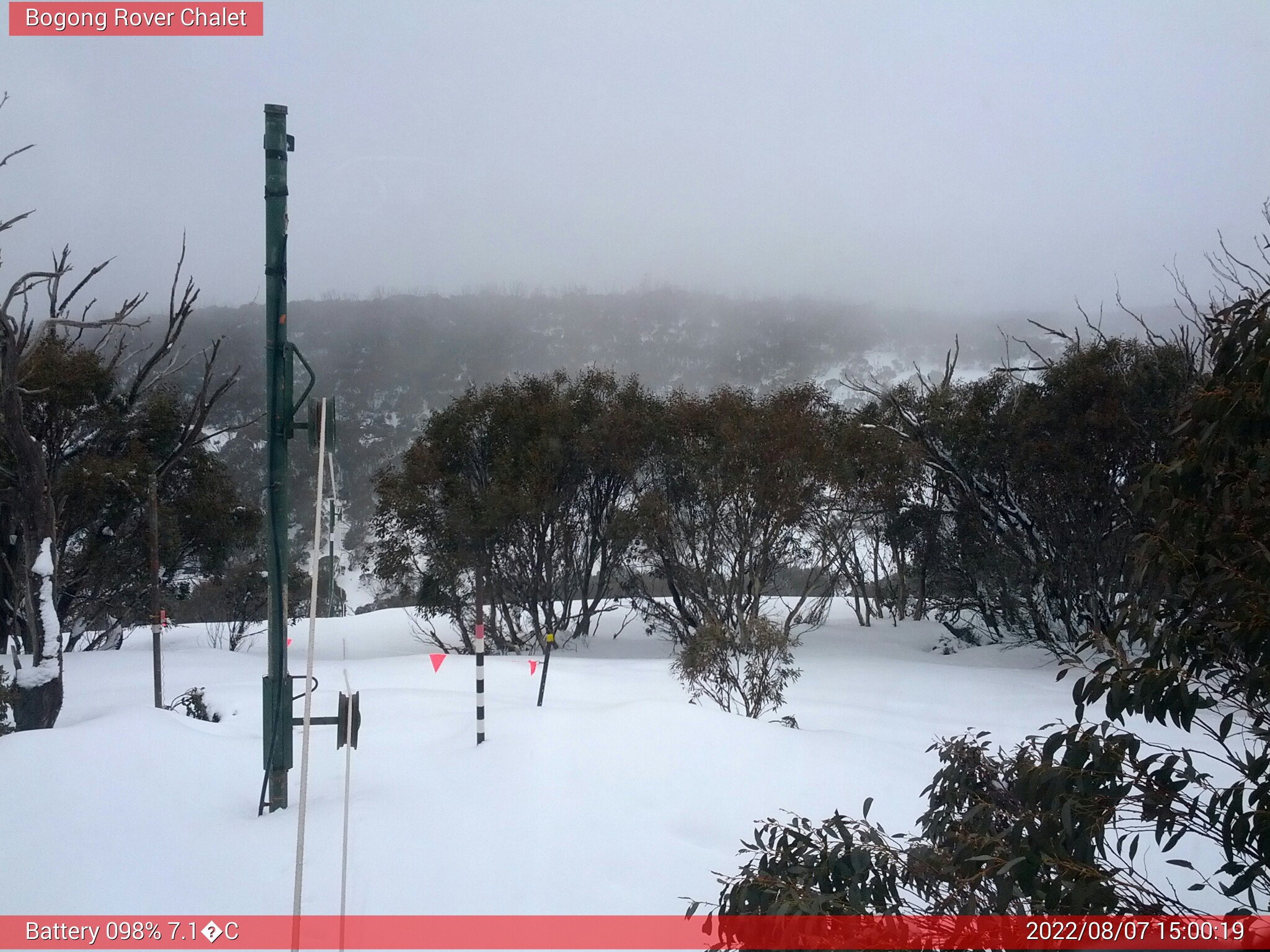 Bogong Web Cam 3:00pm Sunday 7th of August 2022