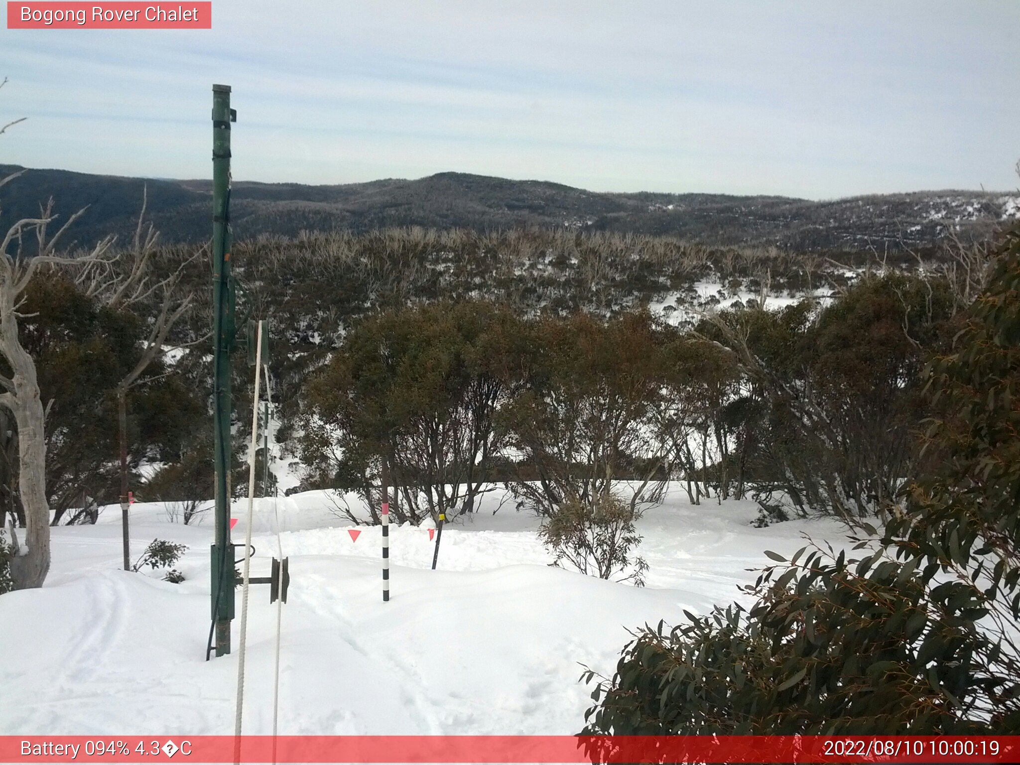 Bogong Web Cam 10:00am Wednesday 10th of August 2022