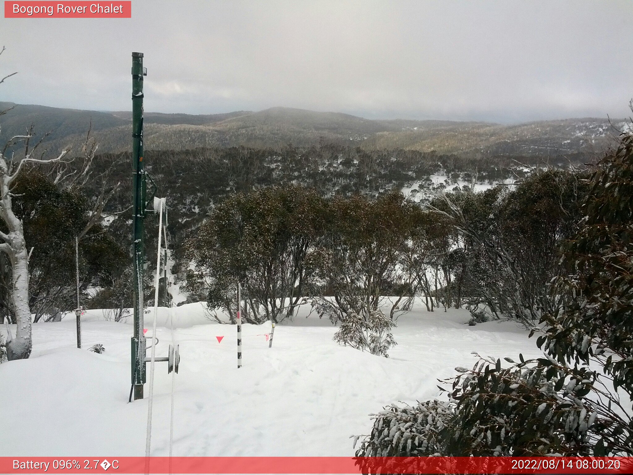 Bogong Web Cam 8:00am Sunday 14th of August 2022