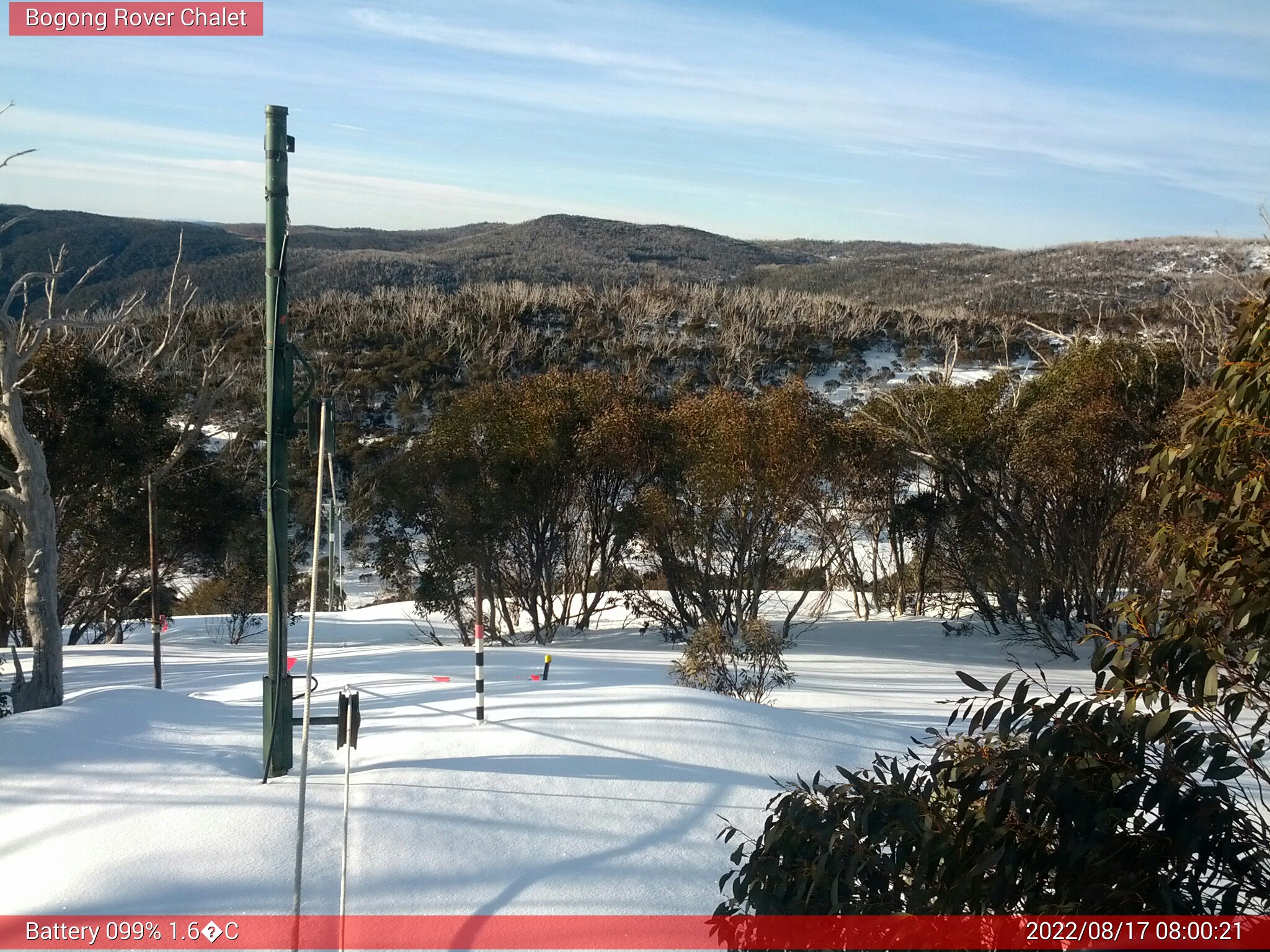 Bogong Web Cam 8:00am Wednesday 17th of August 2022