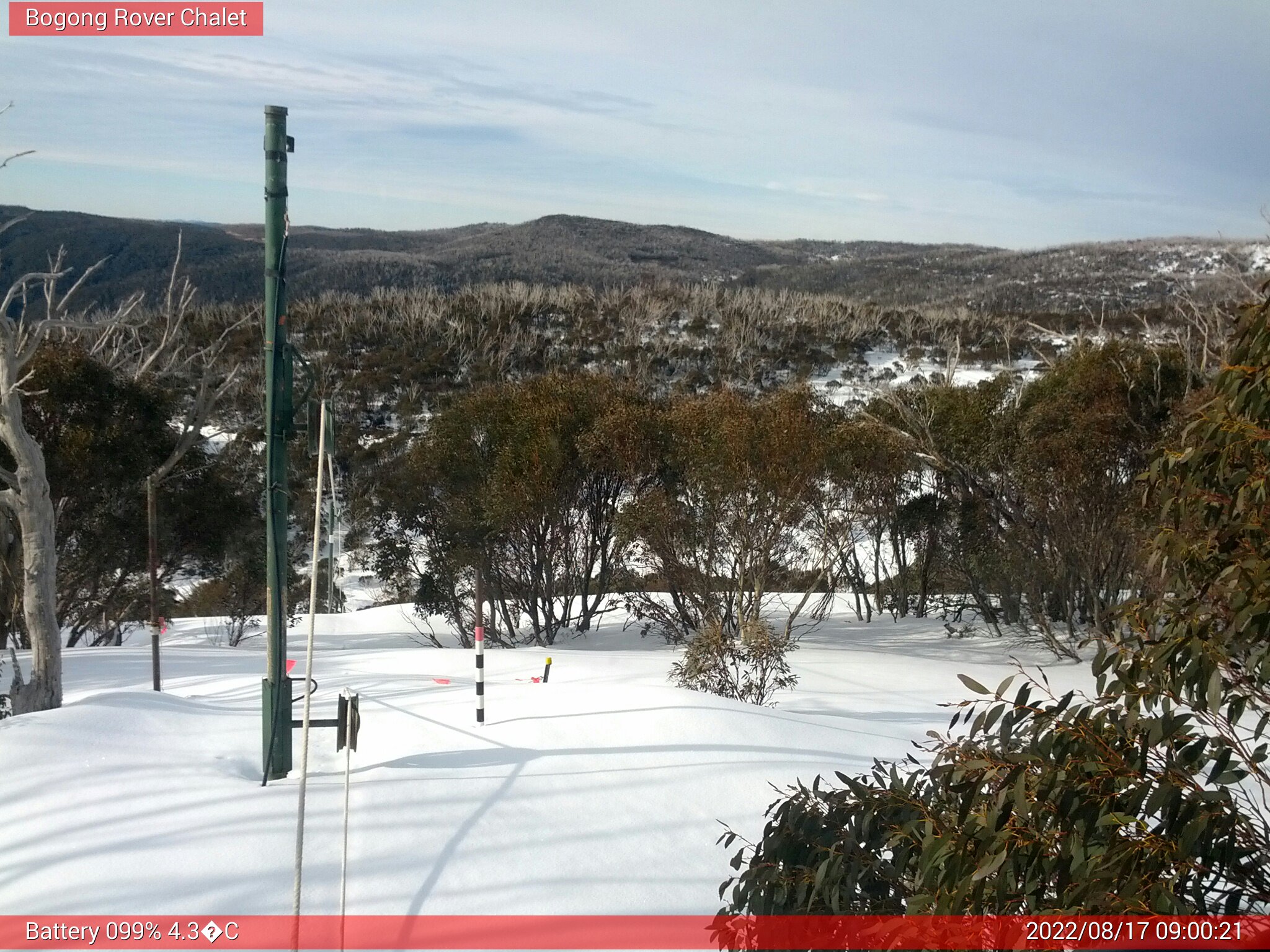 Bogong Web Cam 9:00am Wednesday 17th of August 2022