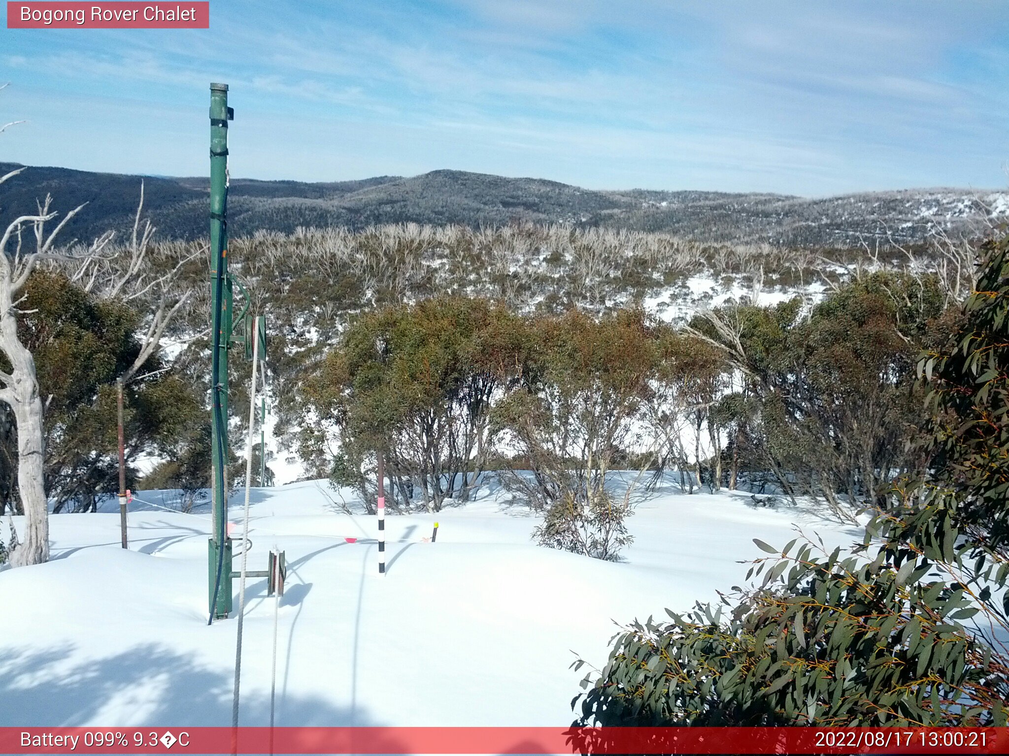 Bogong Web Cam 1:00pm Wednesday 17th of August 2022