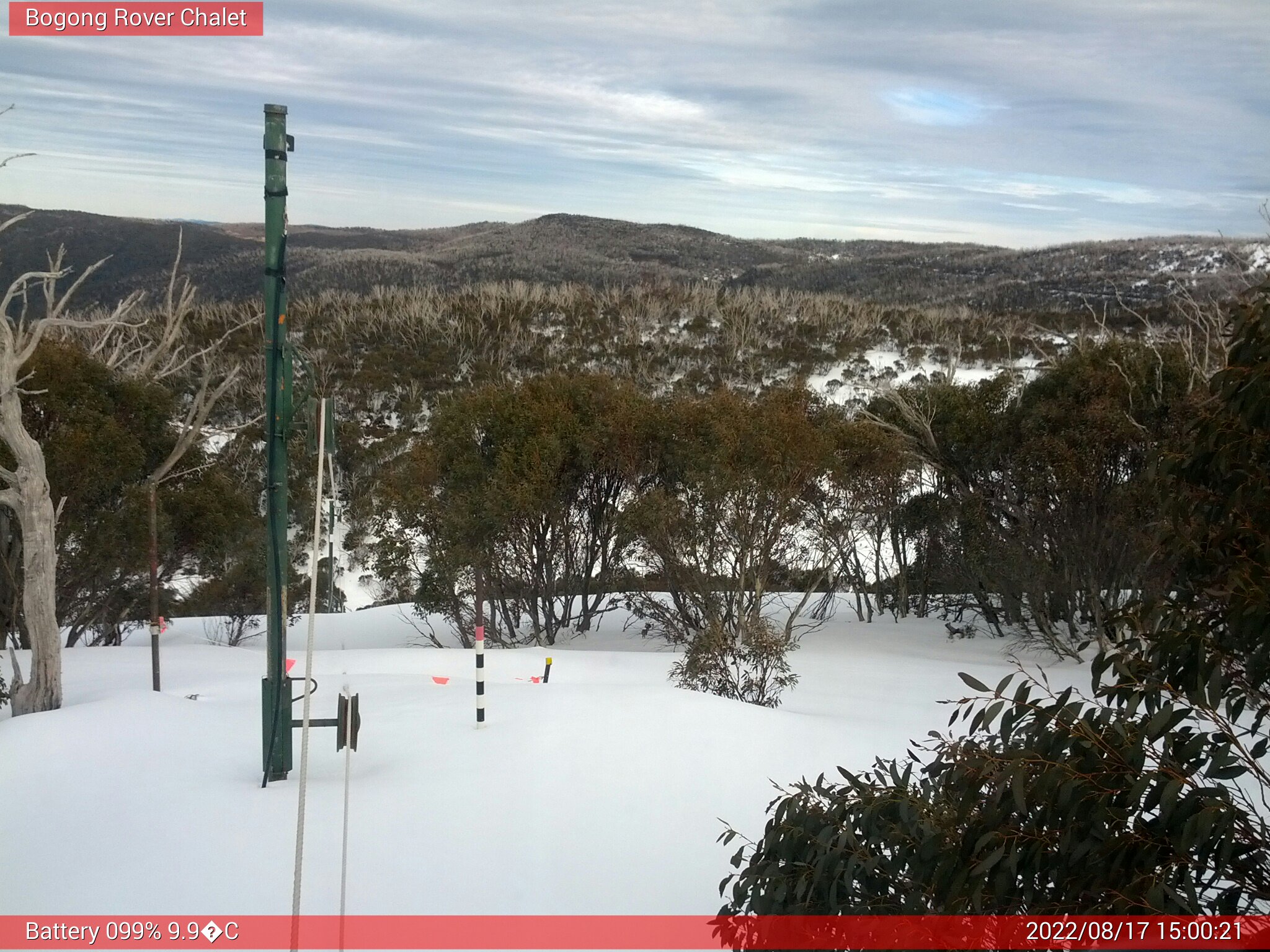 Bogong Web Cam 3:00pm Wednesday 17th of August 2022