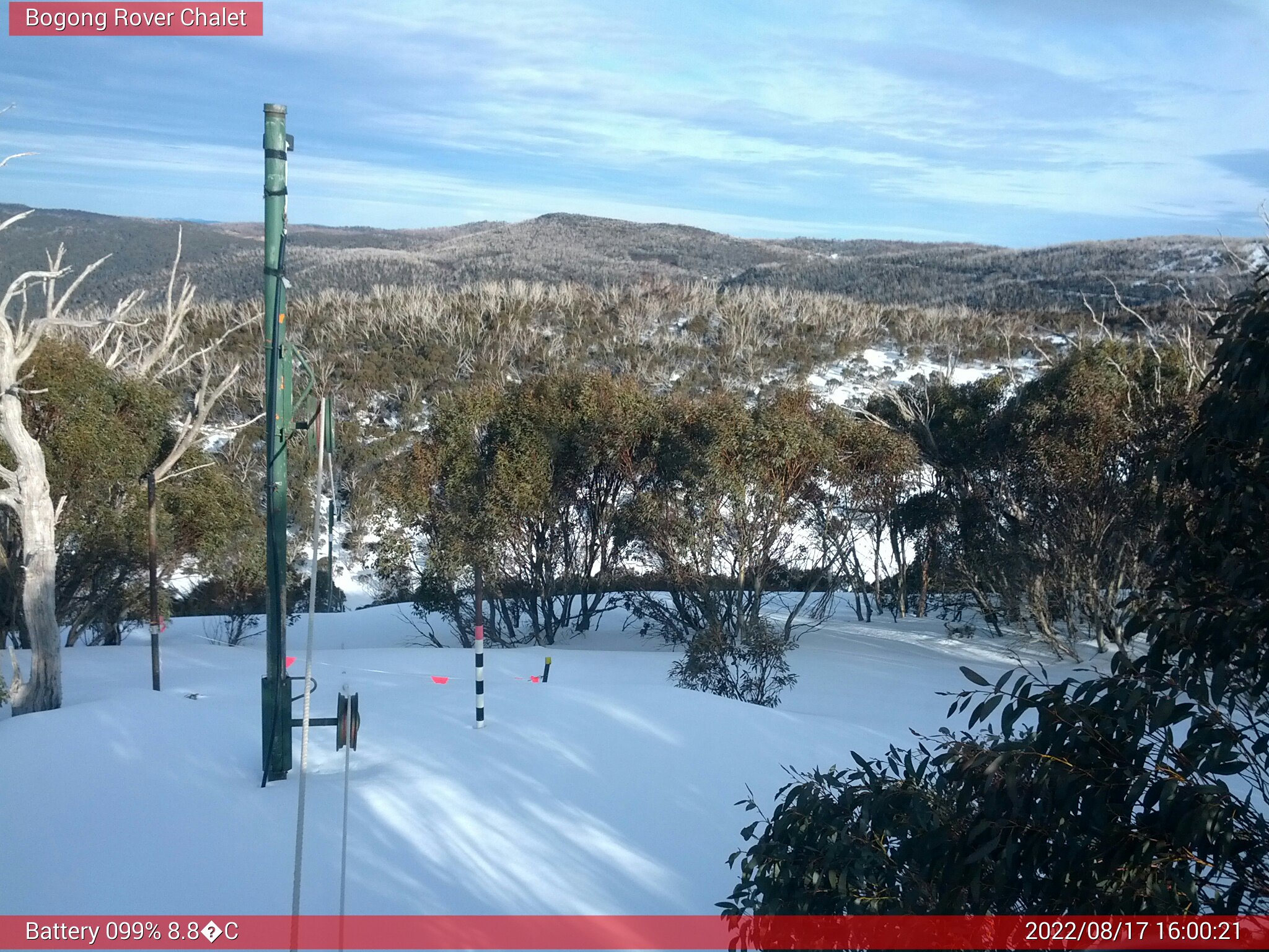 Bogong Web Cam 4:00pm Wednesday 17th of August 2022